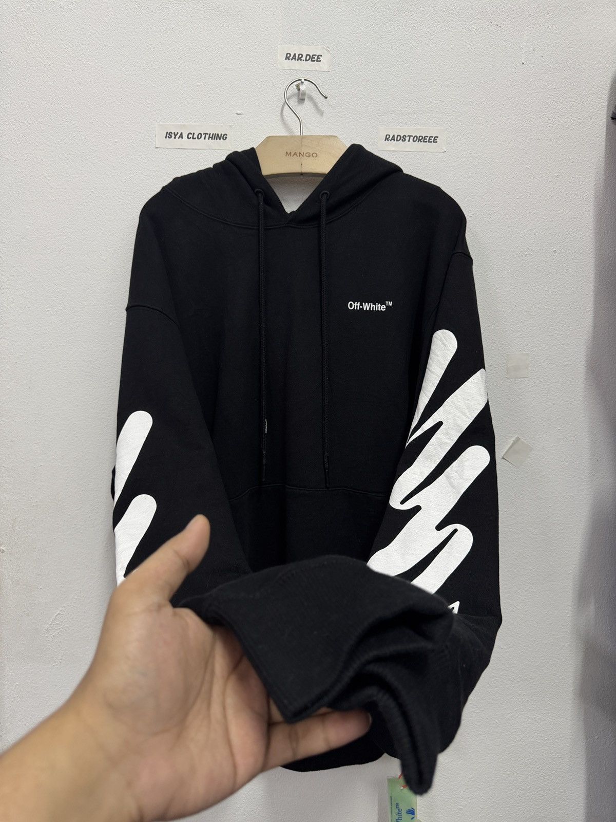 Off-White Offwhite Wave Diag Hoodie Size US XL / EU 56 / 4 - 2 Thumbnail