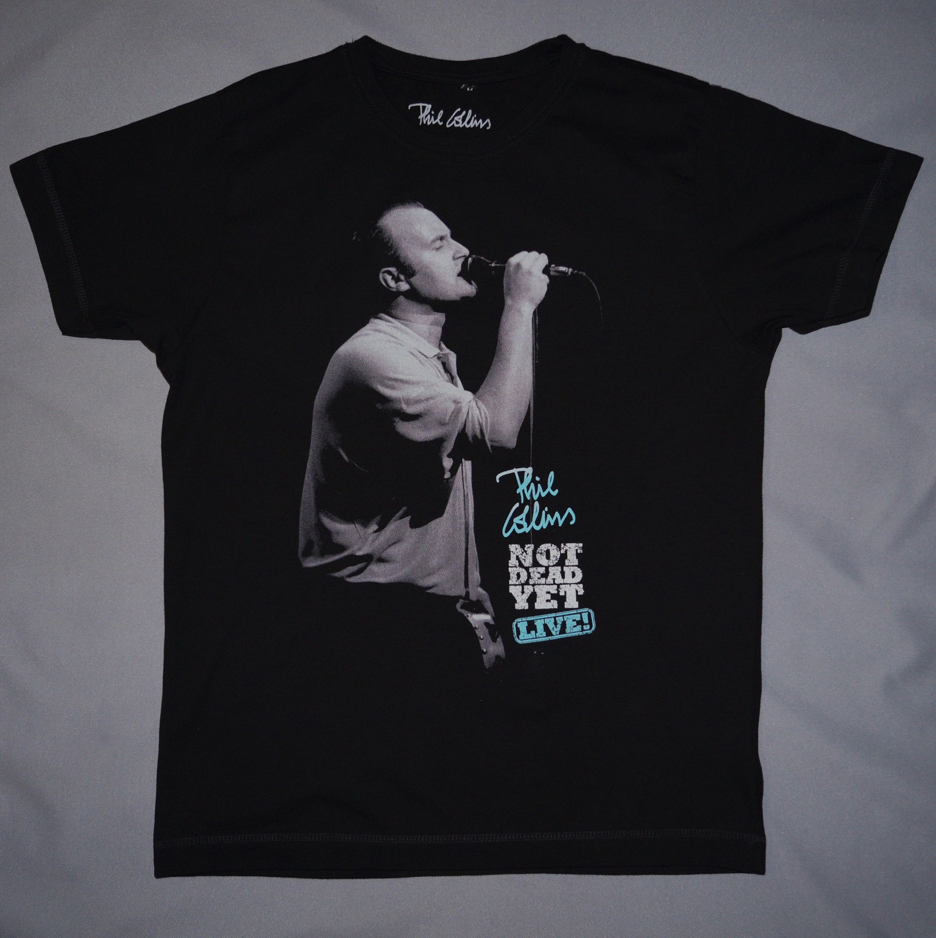 Phil Collins live not dead yet tees M size