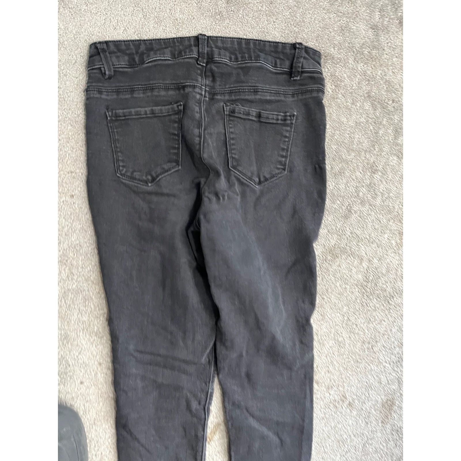 Vintage D.Jeans Womens Skinny Jeans 12 Mid Rise Stretch Black Cotton Blend Solid 5-Pocket Denim Slim Machine Washable Male? Size 34" / US 12 / IT 48 - 4 Thumbnail