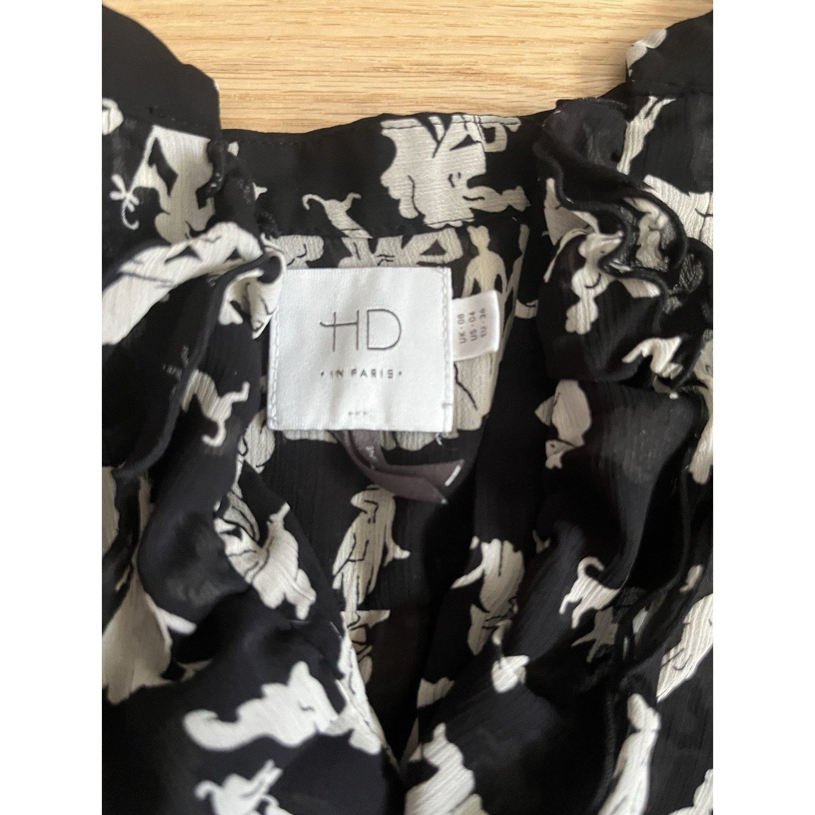 Anthropologie HD in Paris Anthropologie Black White Chiffon Blouse Size 8 Size M / US 6-8 / IT 42-44 - 7 Thumbnail