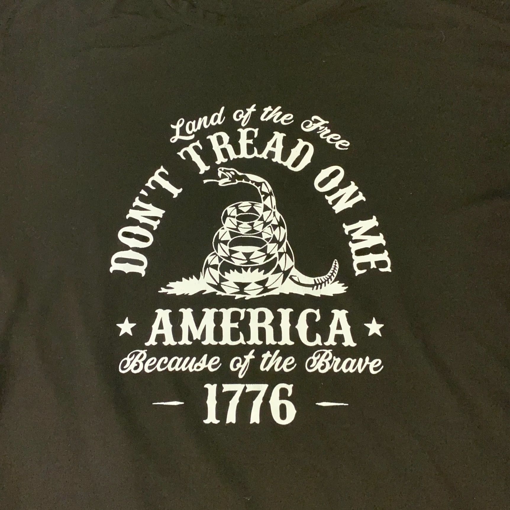 Vintage Dont Tread On Me Shirt Mens 2XL Black Snake USA Patriotic Tee Stretch Shirt Size US XXL / EU 58 / 5 - 2 Thumbnail