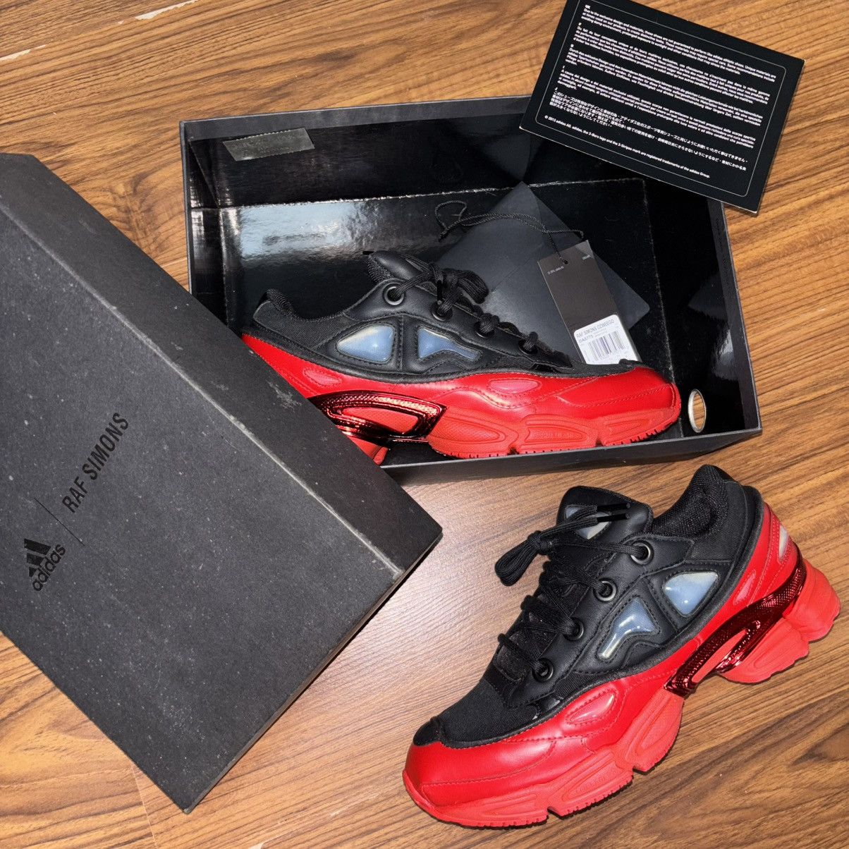 Adidas × Raf Simons Raf Simons Adidas Ozweego III Red Sneakers Size US 8 / EU 41 - 11 Thumbnail