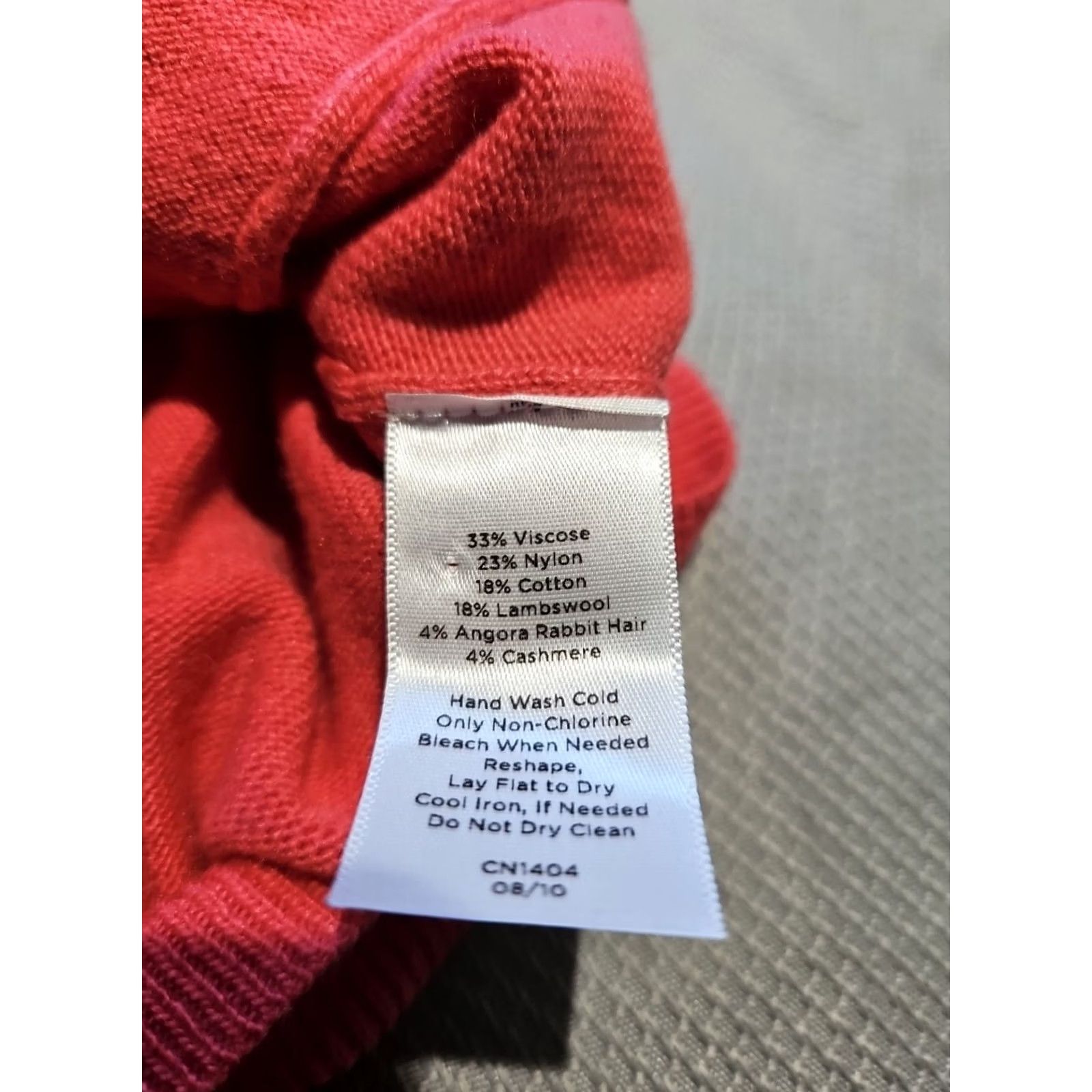 Talbots Talbots Cardigan Womens Large Pink Cotton Angora Cashmere Wool Knit 3/4 Sleeve V-Neck Button Sweater Size L / US 10 / IT 46 - 7 Thumbnail