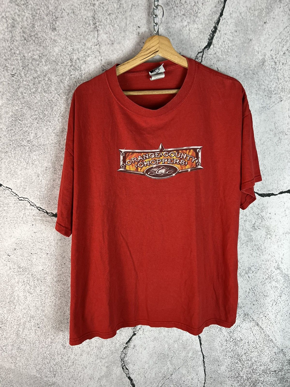 Japanese Brand Vintage Y2K Orange boxy County Choppers sword Graphic Tee Size US XL / EU 56 / 4 - 2 Thumbnail