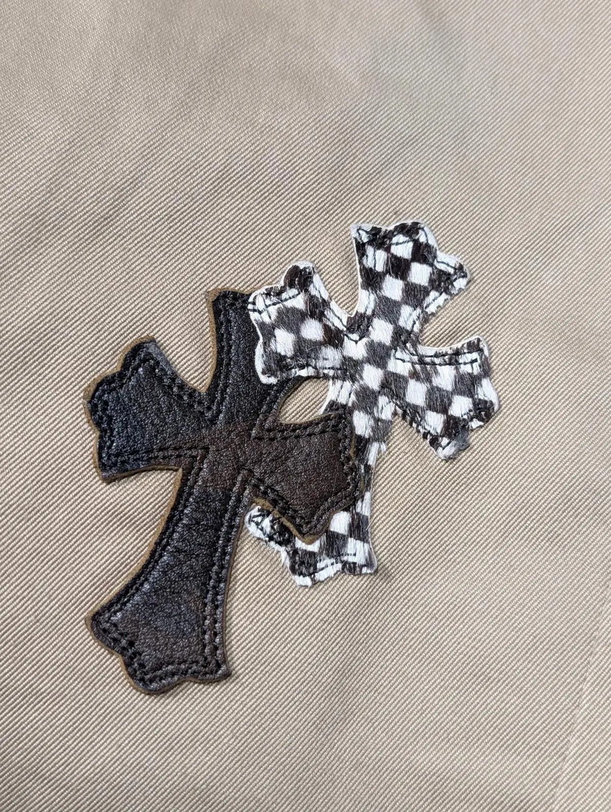 Chrome Hearts Khaki Leather Cross Patch Chino Pants Size US 34 / EU 50 - 10 Thumbnail