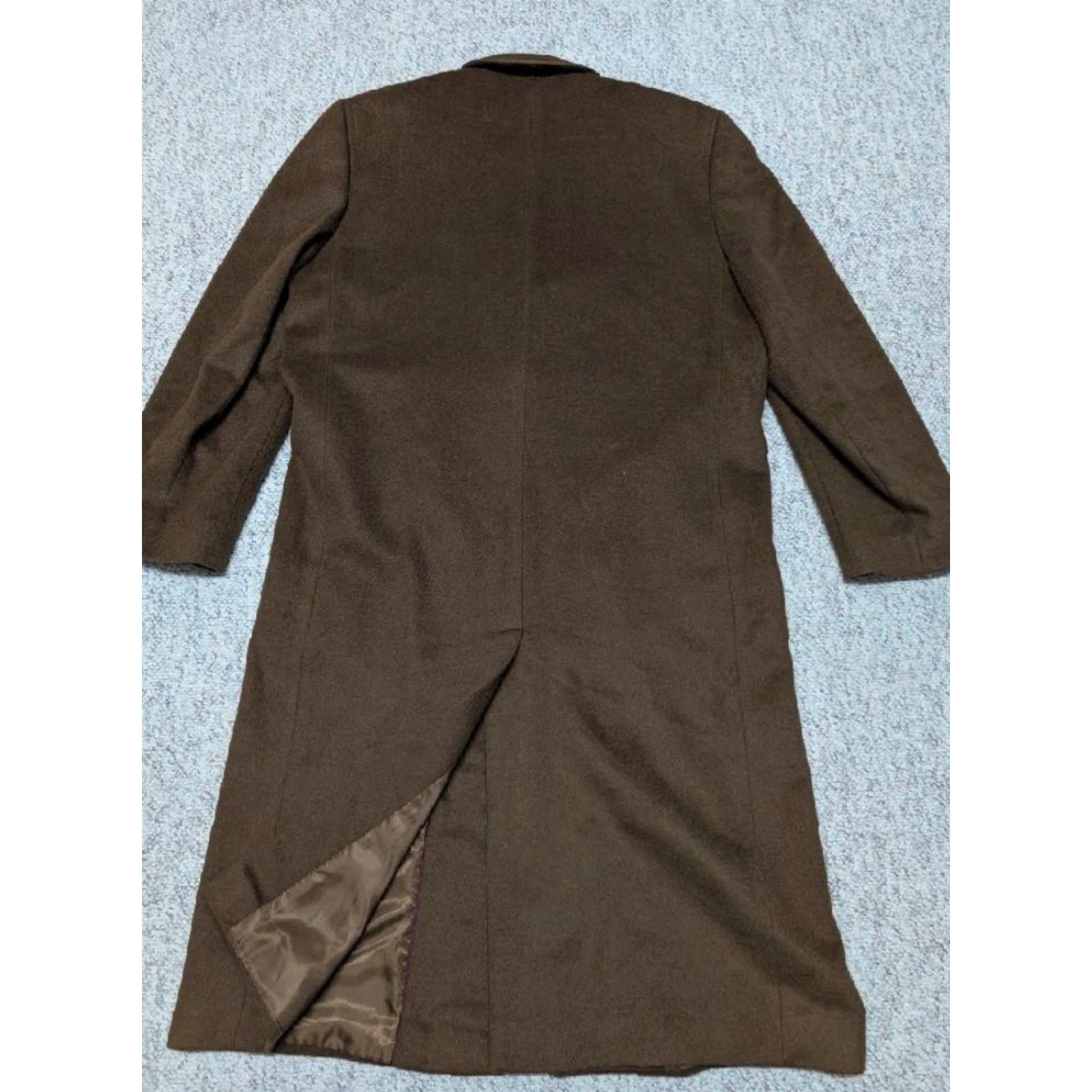 Sean John VINTAGE Sean John Overcoat Coat Mens 42R Brown Flannel Wool Long 1990s 90s Size US XS / EU 42 / 0 - 2 Thumbnail