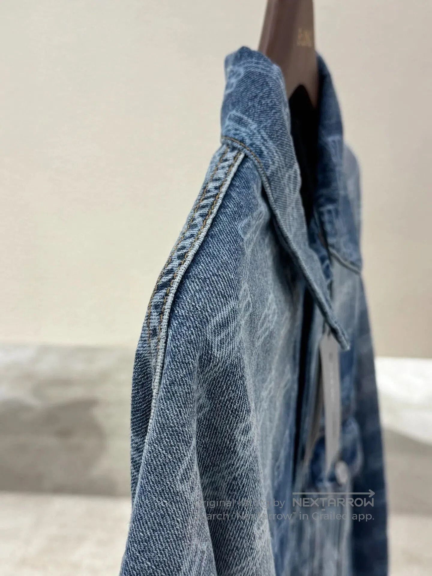 Balenciaga Balenciaga Blue Logo Print Denim Jacket. Size US XS / EU 42 / 0 - 4 Thumbnail