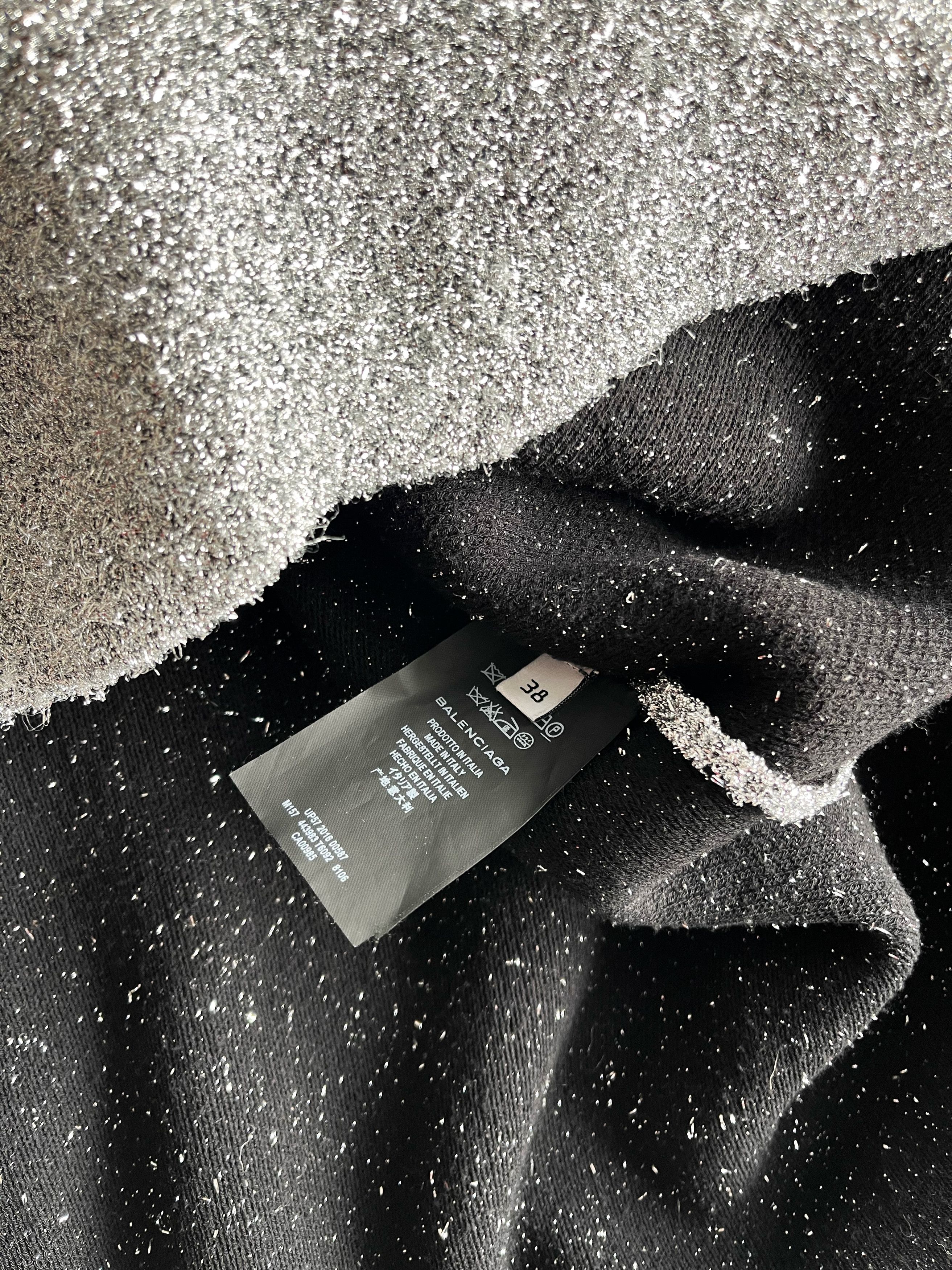 Balenciaga Balenciaga Metallic Deconstructed Sweater - Silver Knitwear Size S / US 4 / IT 40 - 4 Thumbnail