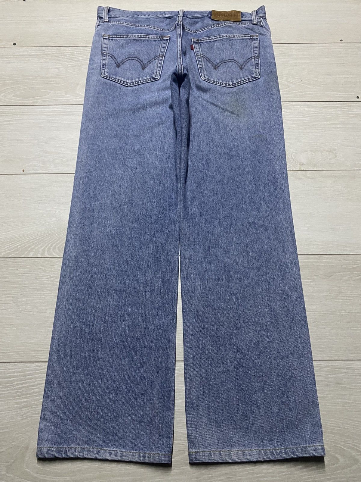 Edwin Vintage Edwin 503 Faded Wash Patches Distressed Loose Jeans Size US 35 - 2 Thumbnail