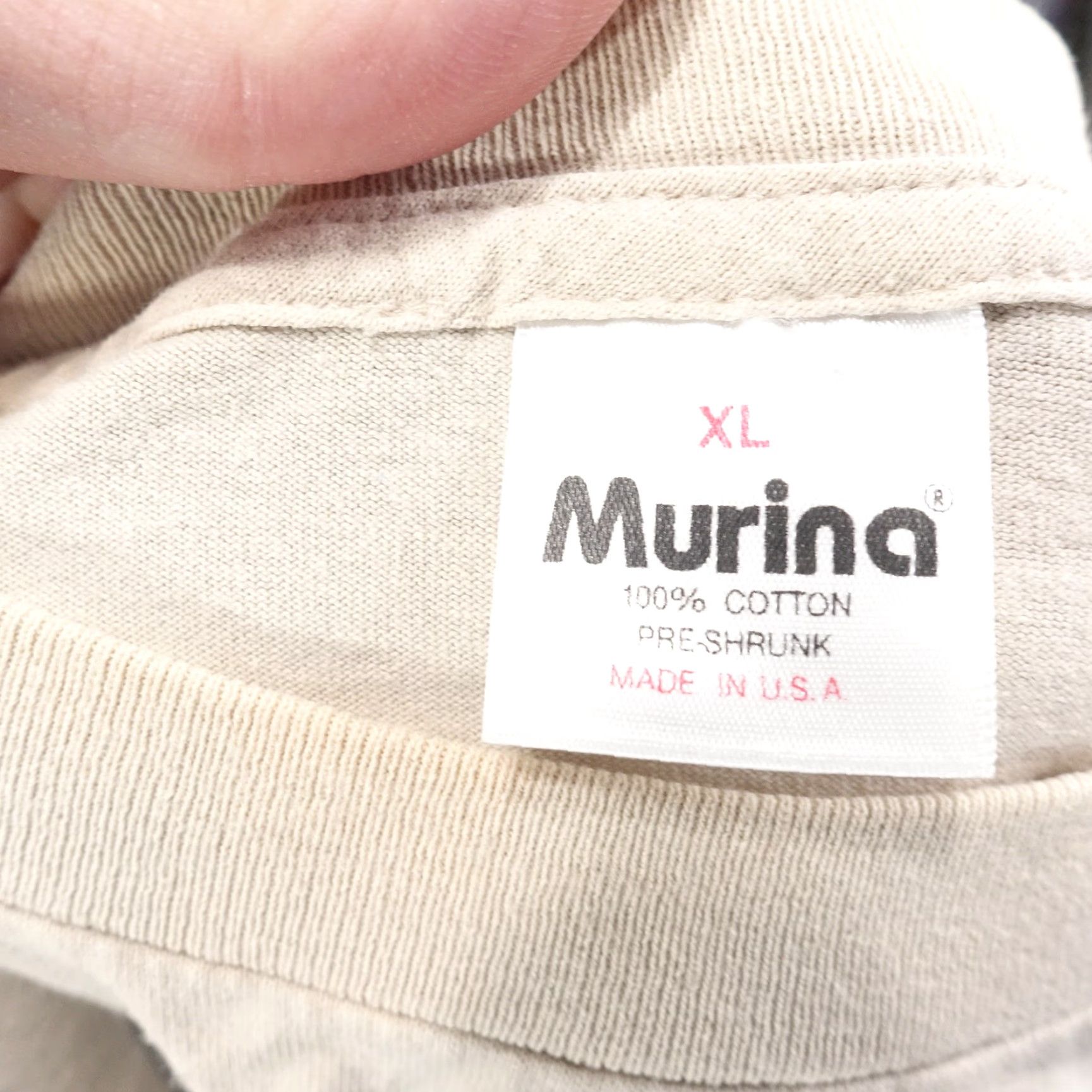 Vintage Vintage Murina Cotton Short Sleeve T-Shirt Adult XL Beige Casual 80s Graphic Mens Size US XL / EU 56 / 4 - 8 Thumbnail