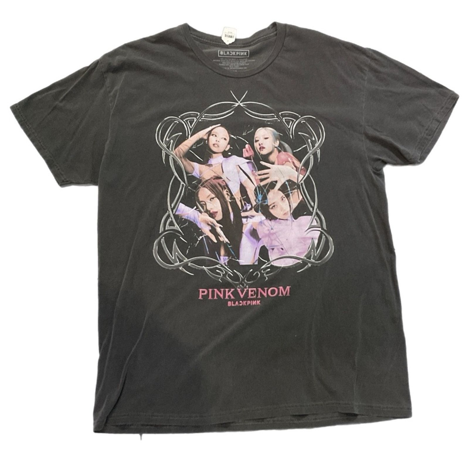 Vintage Pink Venom Black Pink Kpop T-Shirtf Size L / US 10 / IT 46 - 1 Thumbnail