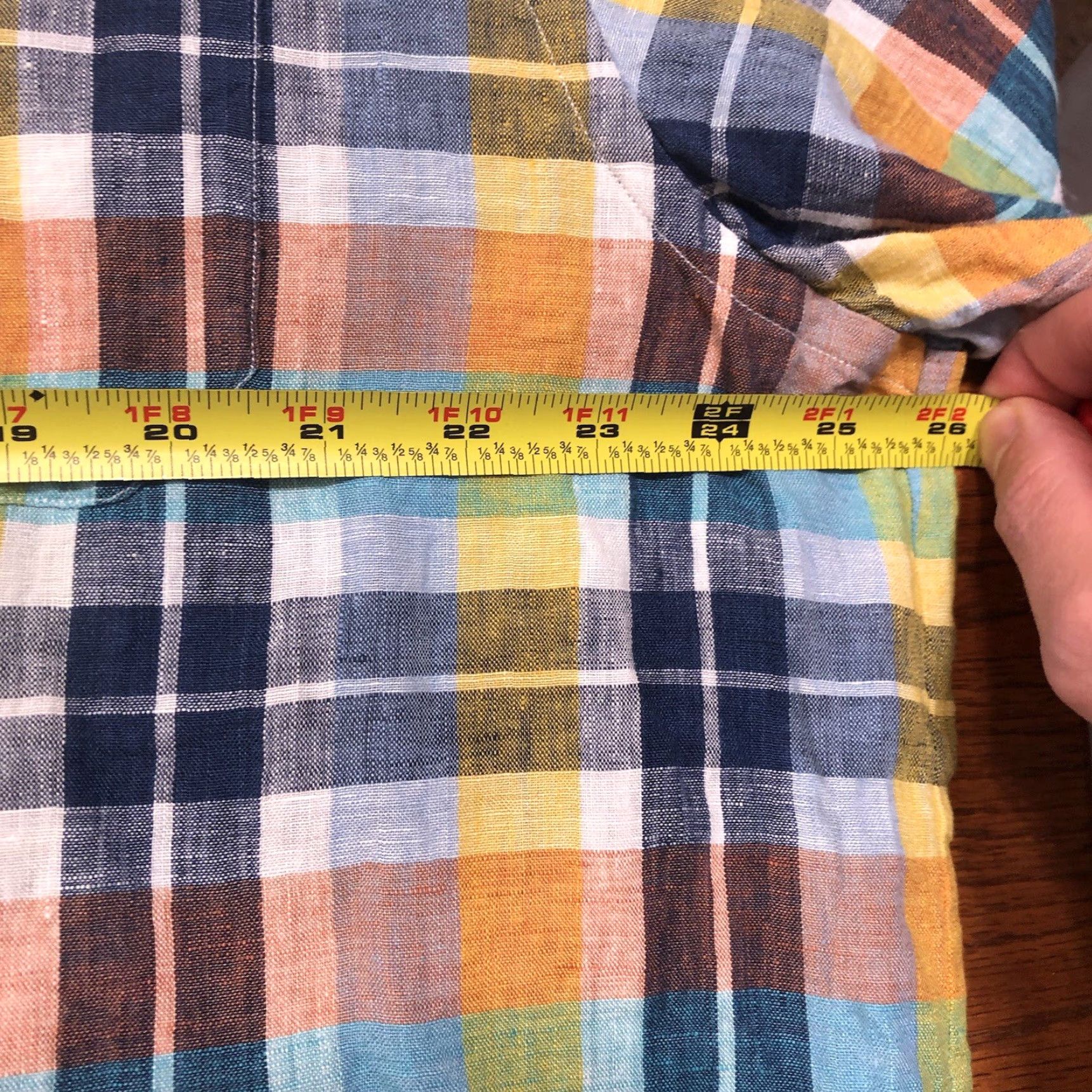 Tommy Bahama Tommy Bahama Shirt Adult 2XL Plaid Long Sleeve Button-Up Front Linen Beach Mens Size US XXL / EU 58 / 5 - 6 Thumbnail