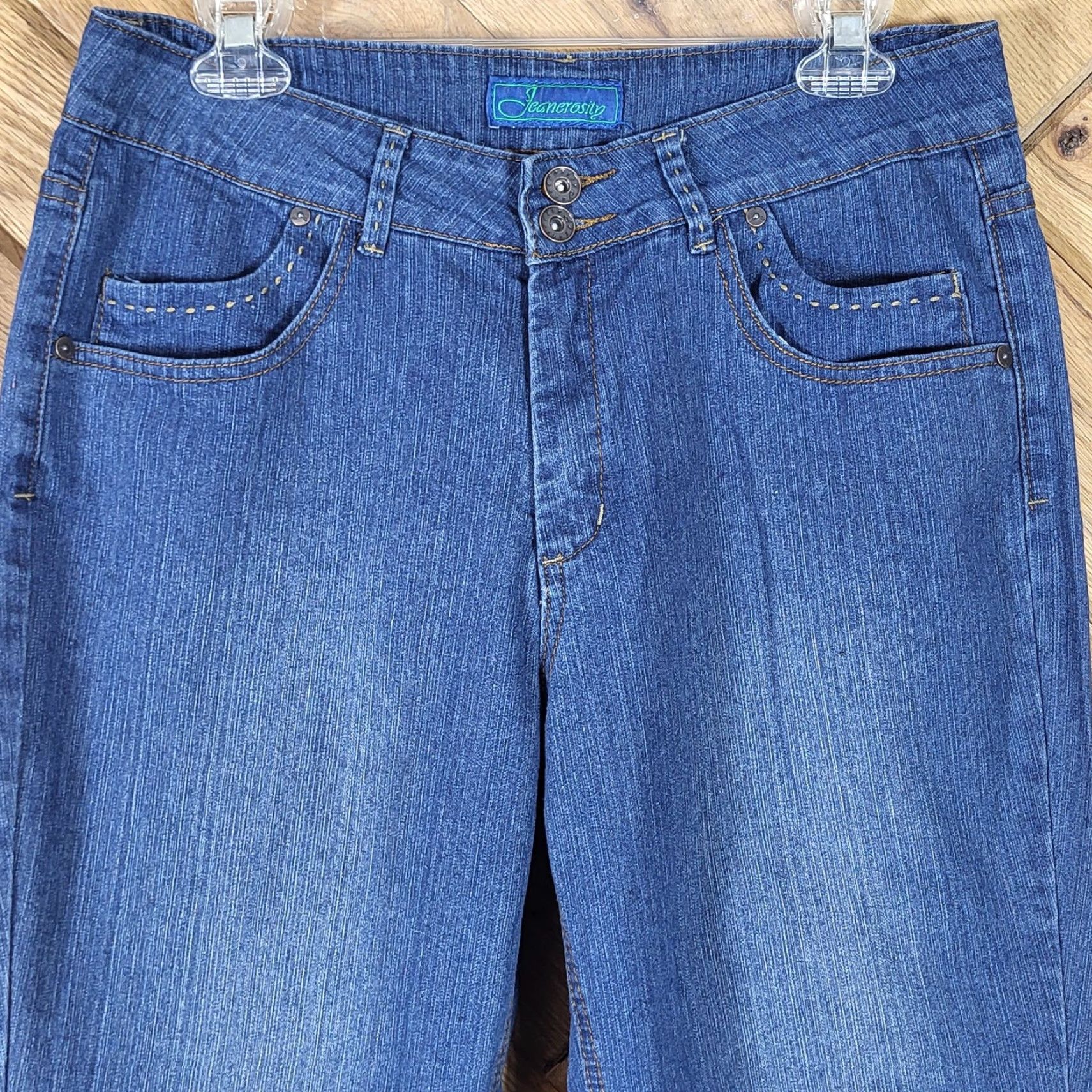 Vintage **Womens Blue Jeanerosity Size 12 Bootcut Stretch** User: **Blue Jeanerosity Womens Size 12 Bootcut Stretch** Size 34" / US 12 / IT 48 - 2 Thumbnail