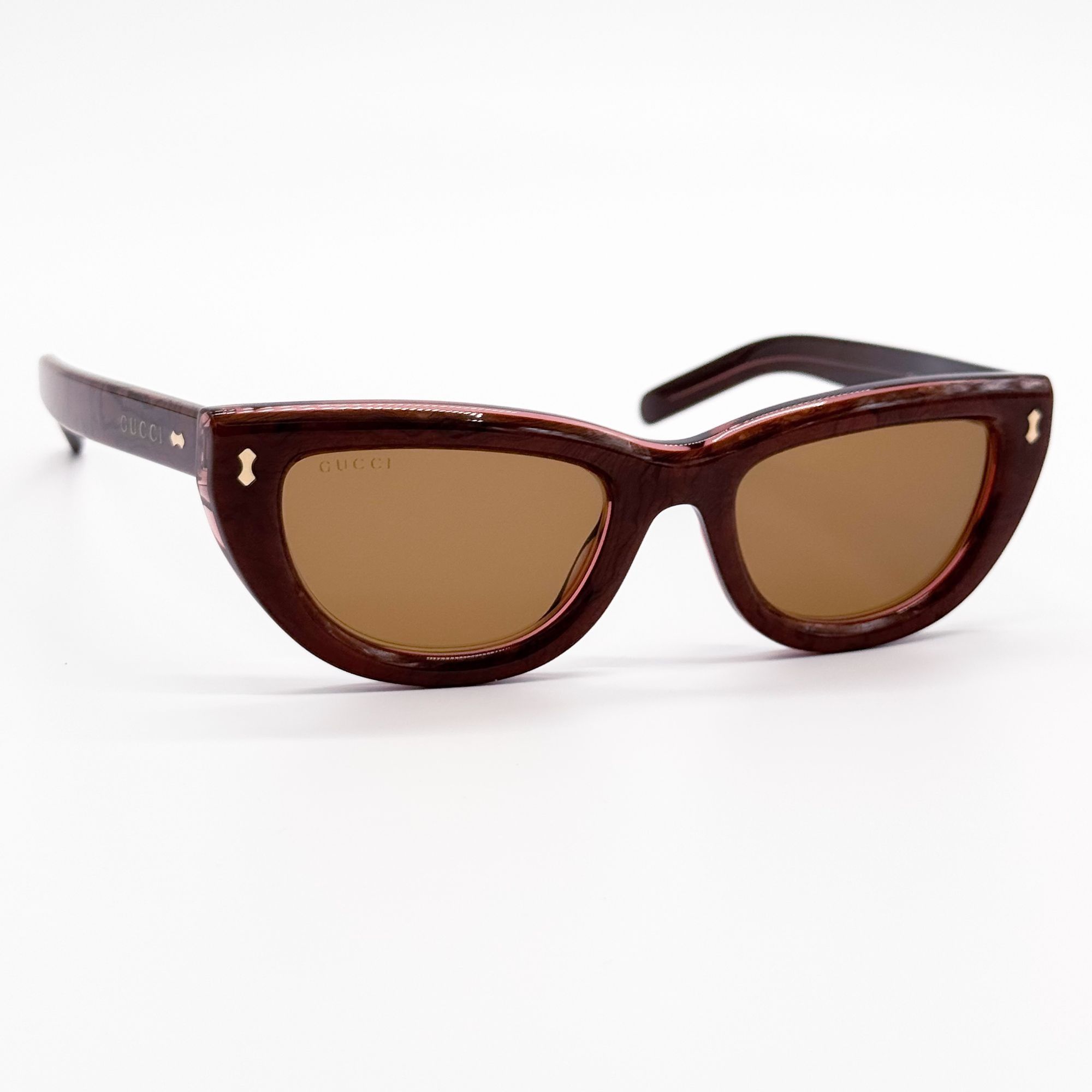 Gucci NEW GG1521S 003 GUCCI WOMEN CAT EYE BROWN RED SUNGLASSES GUC Size ONE SIZE - 4 Thumbnail