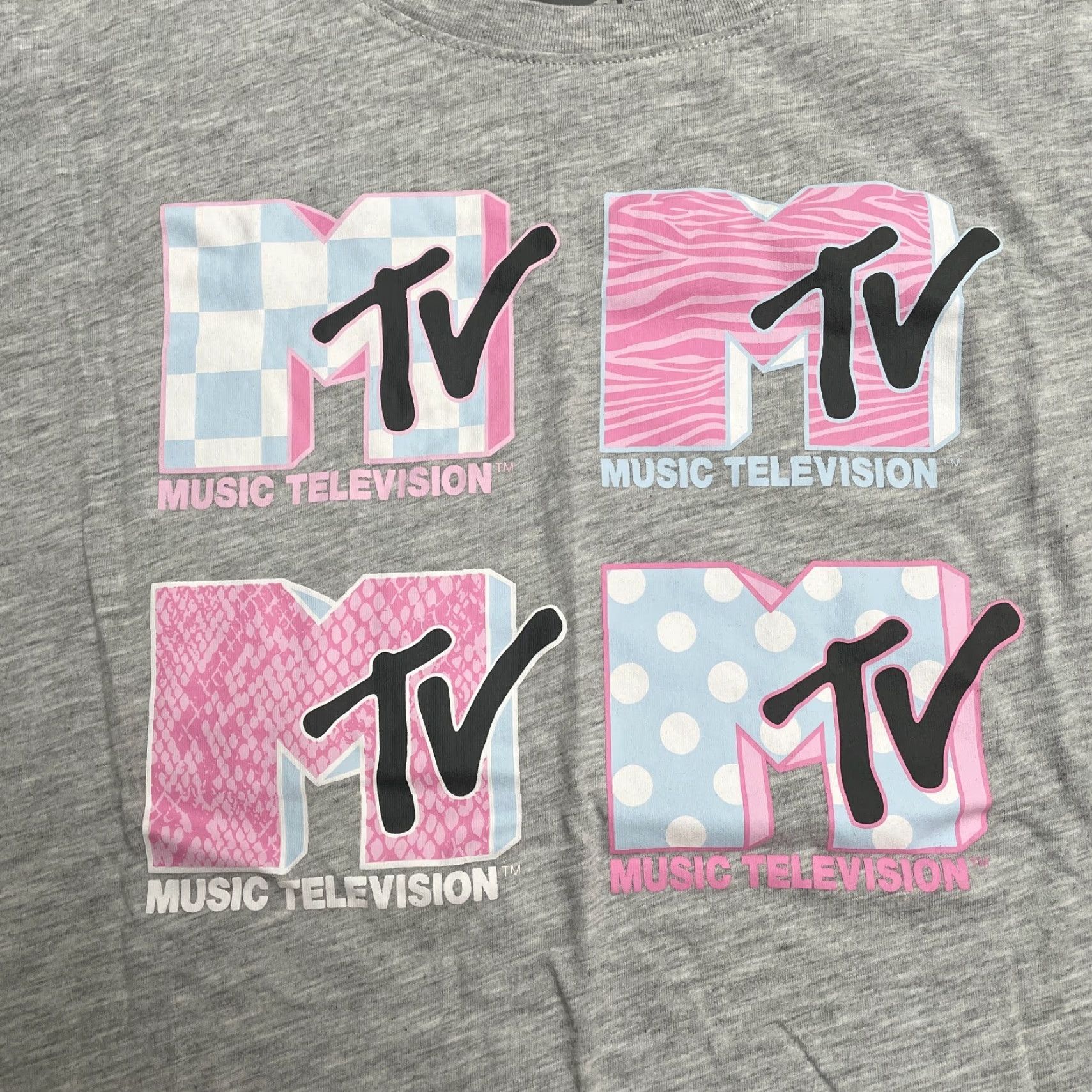 Vintage MTV Graphic T-Shirt Girls Large Gray Crew Neck Short Sleeve Casual Music Tee Top Size L / US 10 / IT 46 - 4 Thumbnail