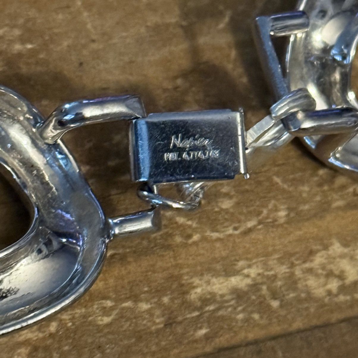 Vintage Vintage Napier silver tone chunky link collar necklace Size ONE SIZE - 4 Thumbnail