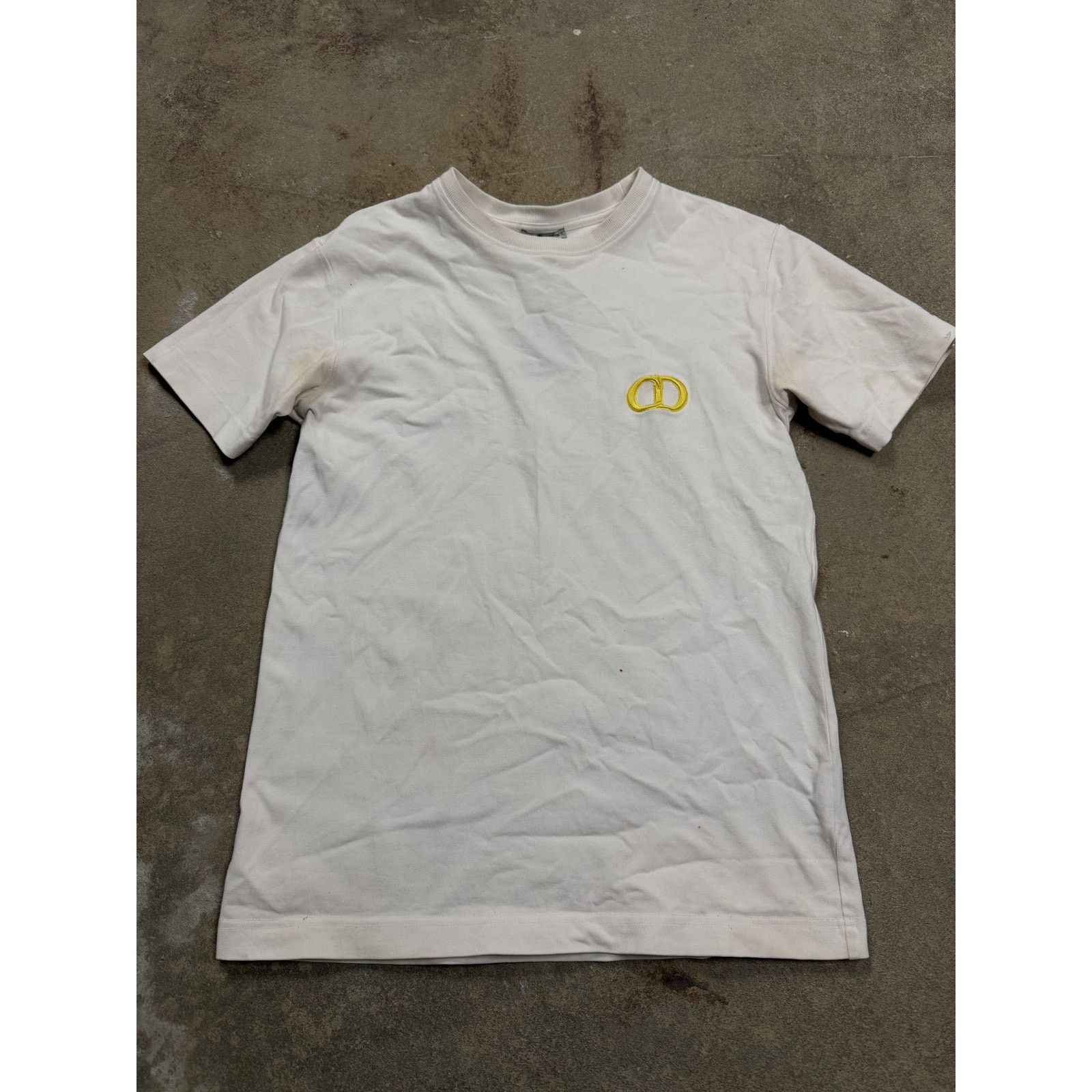 Dior Dior CD Logo White Yellow Used XXS Size US XXS / EU 40 - 1 Thumbnail