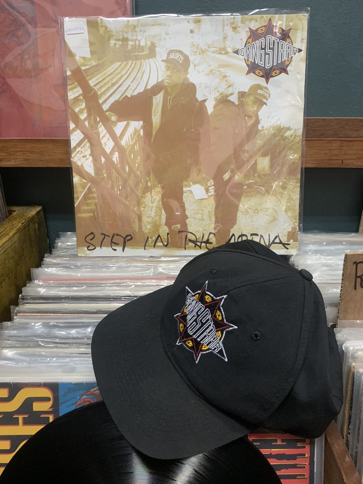 Rap Tees Vtg GANG STARR “Step In The Arena” embroidery Logo SnapBack Size ONE SIZE - 8 Thumbnail