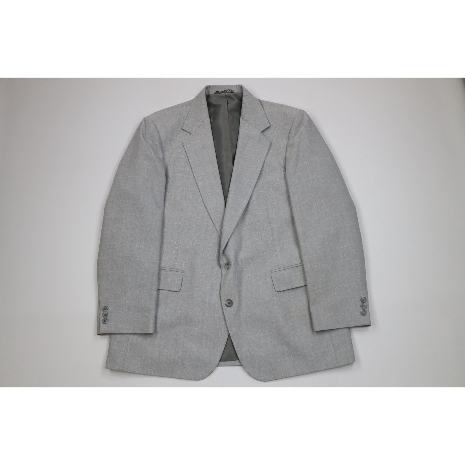Vintage Vintage 70s Rockabilly Atomic Fleck 2 Piece Suit Wedding Size 44R - 2 Thumbnail