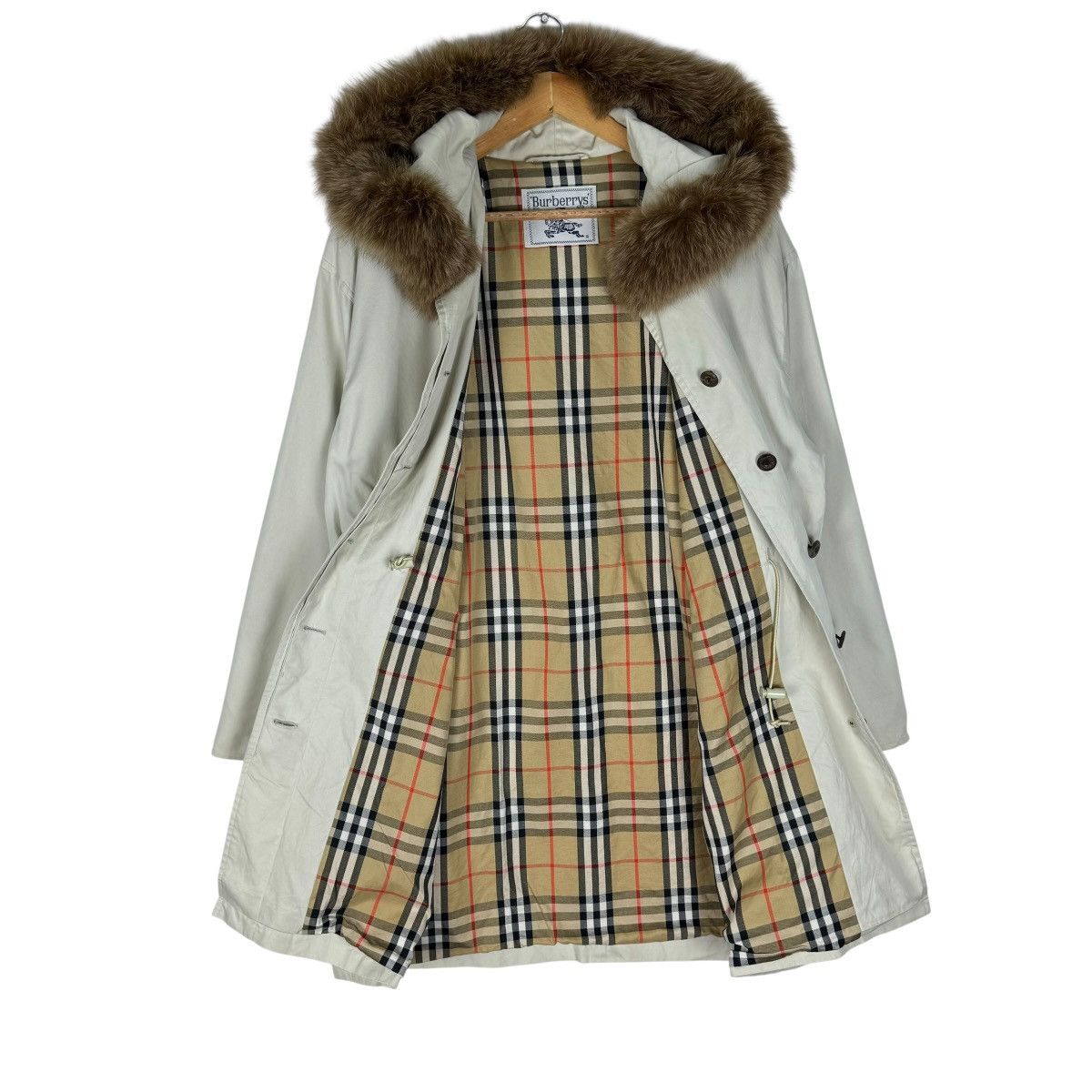 Burberry 🌟BURBERRY FUR HOODIE NOVA CHECK JACKET Size M / US 6-8 / IT 42-44 - 9 Thumbnail