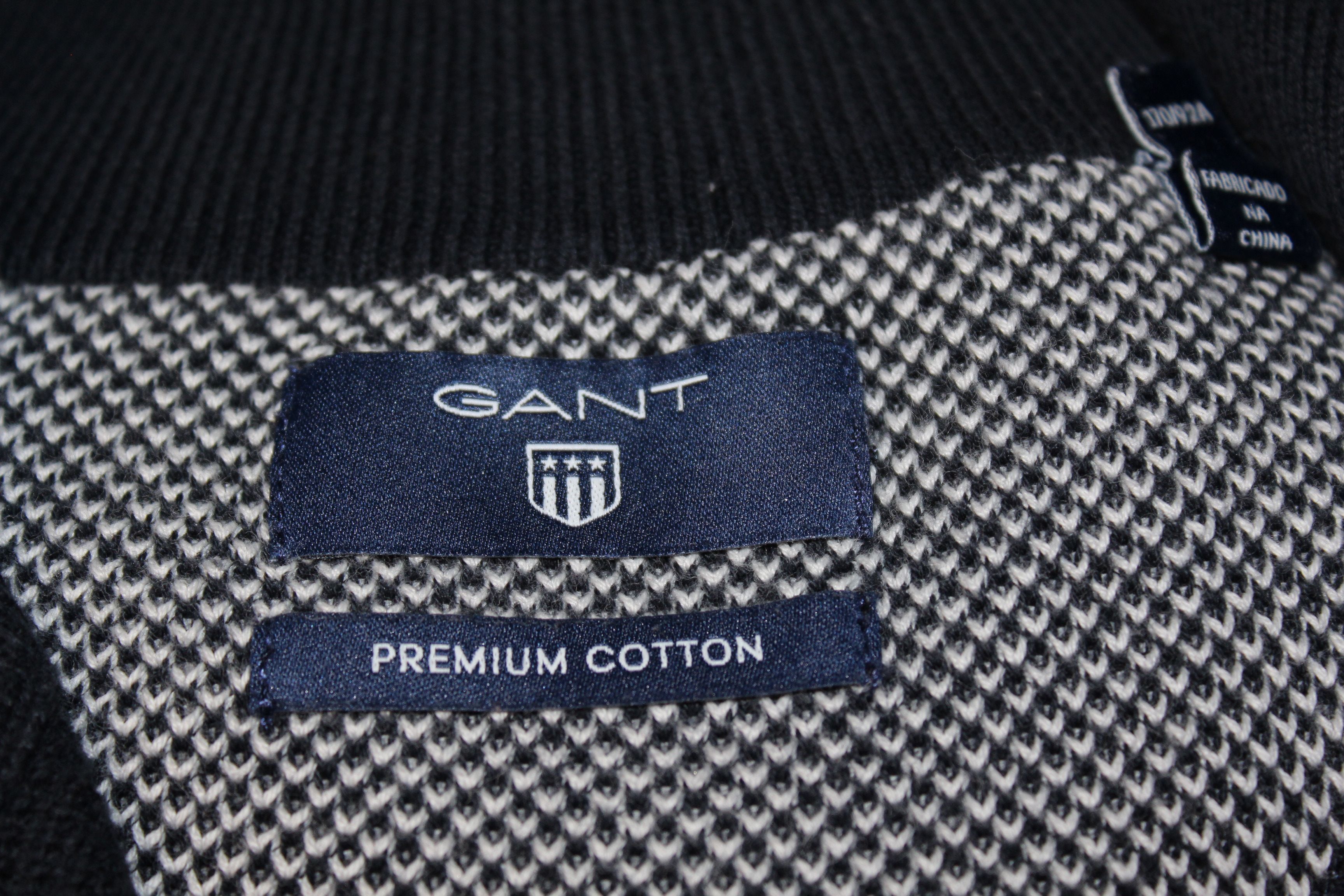 Gant Men's Gant Zip Neck Blue Cotton Jumper Size M Size US M / EU 48-50 / 2 - 6 Thumbnail
