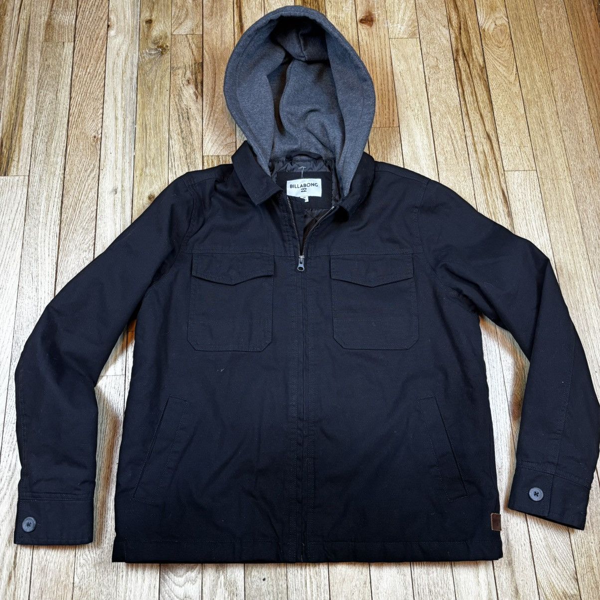 Billabong BILLABONG quilted hoodie jacket - Back - women size 14 Size L / US 10 / IT 46 - 1 Thumbnail