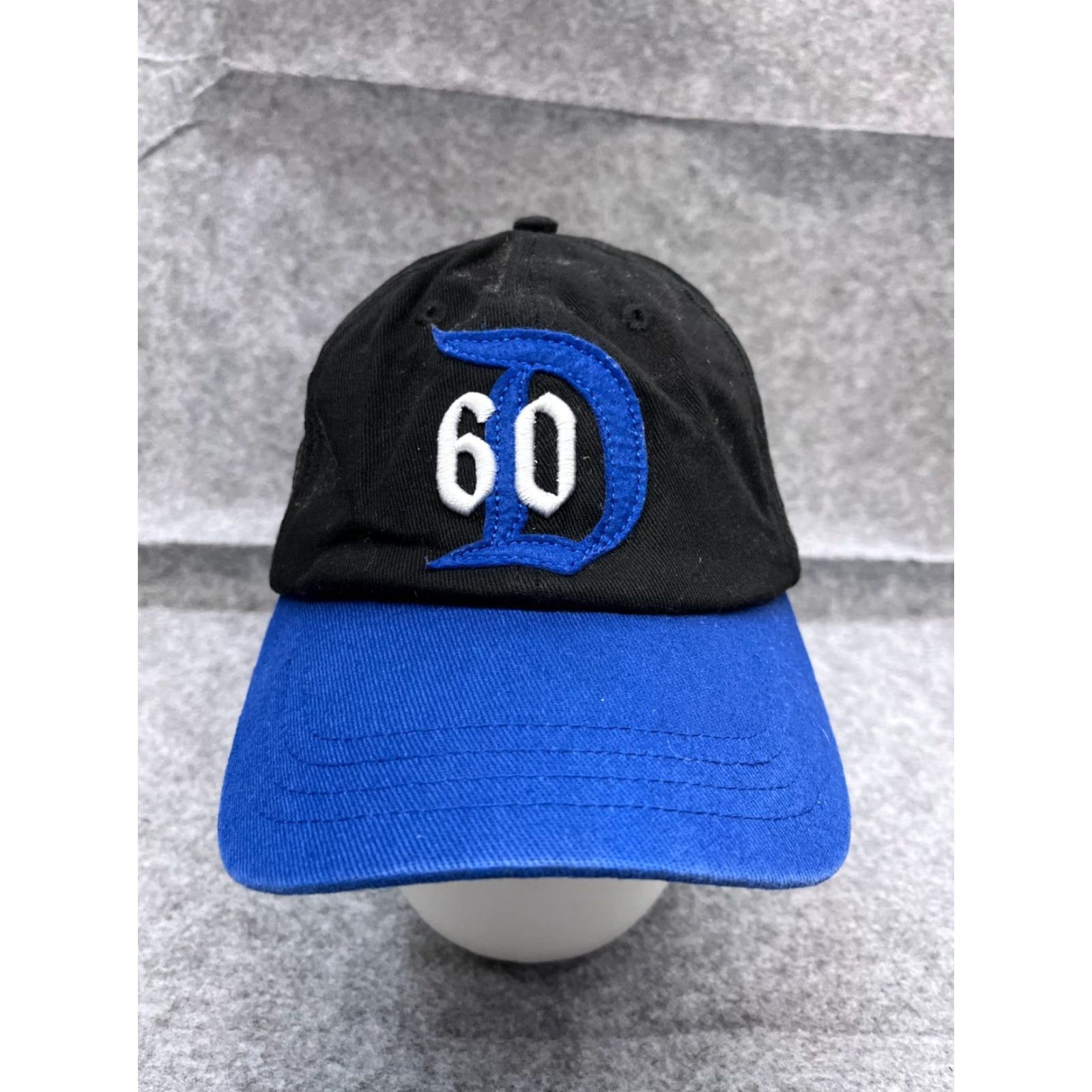 Disney VINTAGE Disney Hat Cap Fitted Adult OS Blue Black Cotton Blend Plaid 80s 90s USA Disney World Disneyland Baseball Cap Mens Womens Unisex Adults Size ONE SIZE - 2 Thumbnail