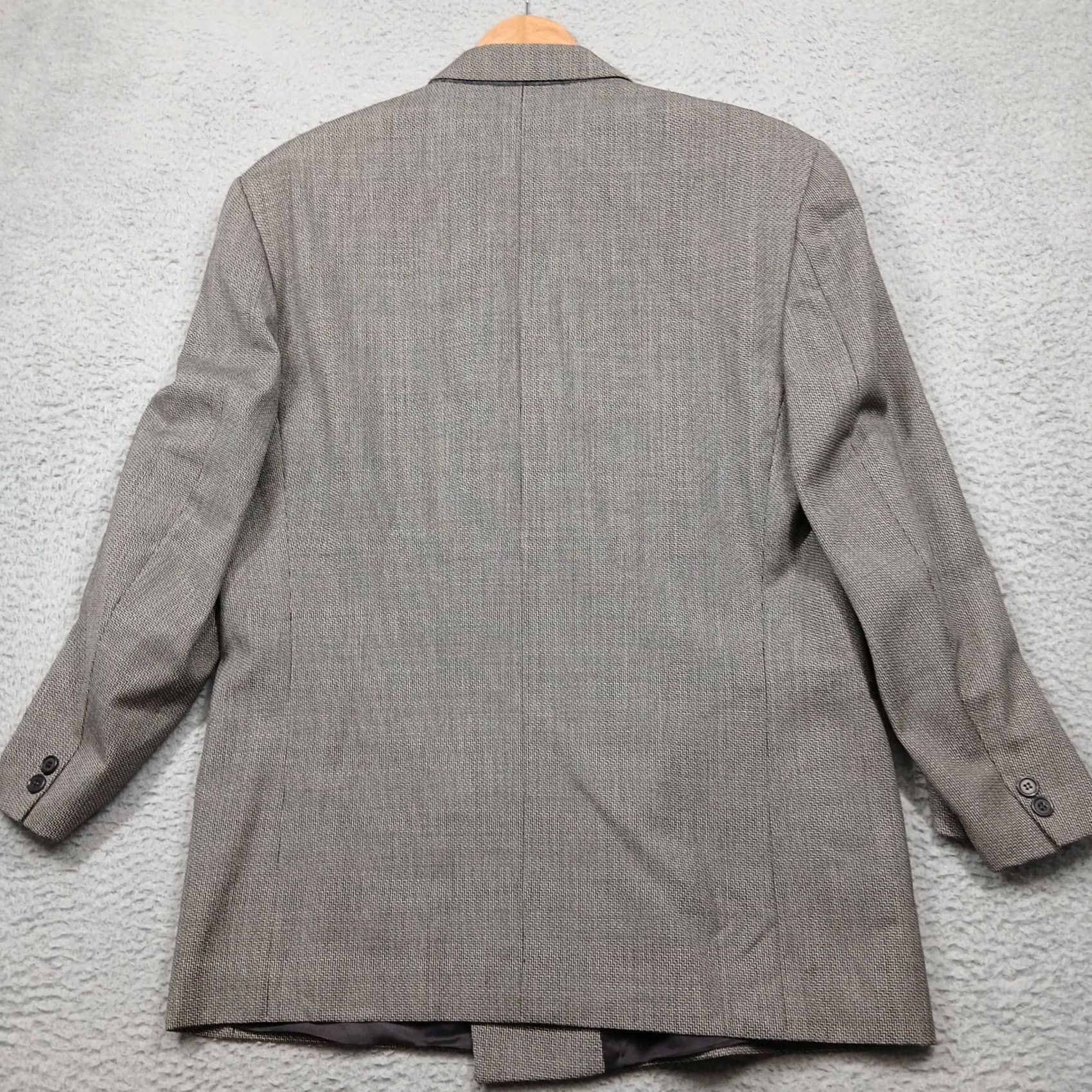 Vintage VINTAGE Bozzalla & Lesna Blazer Wool Blend Double Breasted Gray 52R Men Jacket Italy Tweed Herringbone Size 52R - 2 Thumbnail