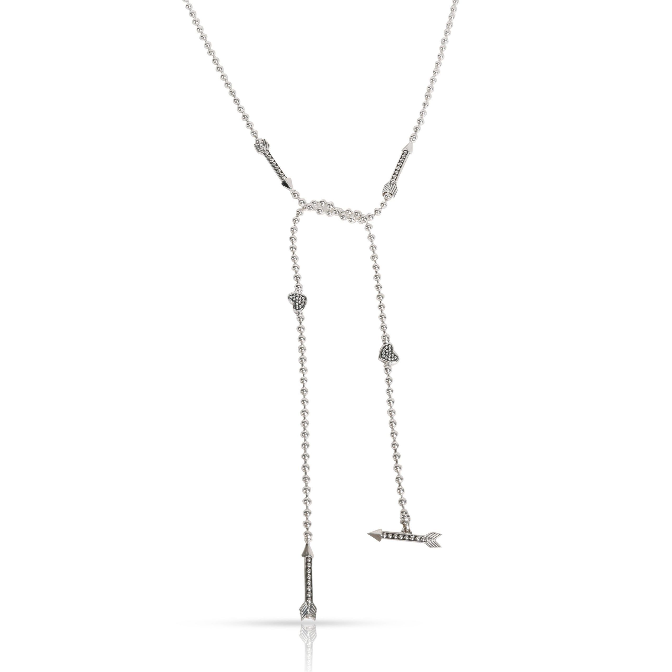 image of Tiffany Co Lagos Beloved Hearts & Arrows Necklace In Sterling Silver, Women's