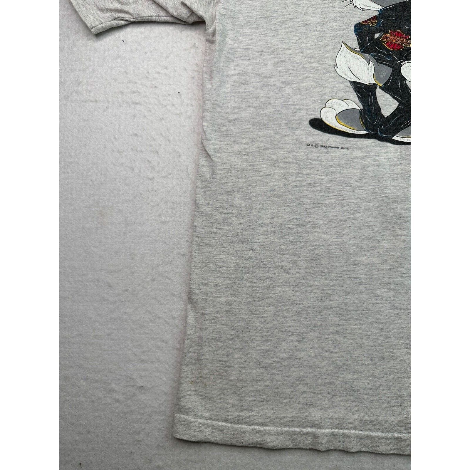 Harley Davidson VTG 1993 Harley Davidson X Looney Tunes Bugs & Taz T-Shirt Size US L / EU 52-54 / 3 - 20 Thumbnail