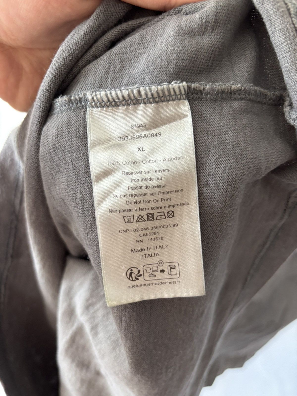 Dior Dior Slub Knit T-Shirt Size US XL / EU 56 / 4 - 7 Thumbnail