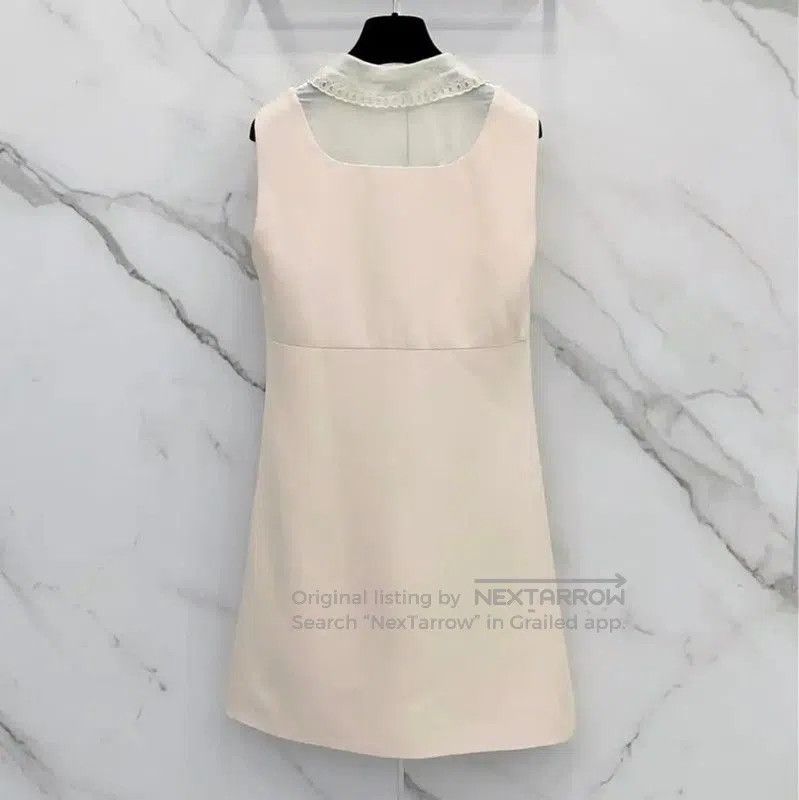Miu Miu Summer Beige Silk Dress .