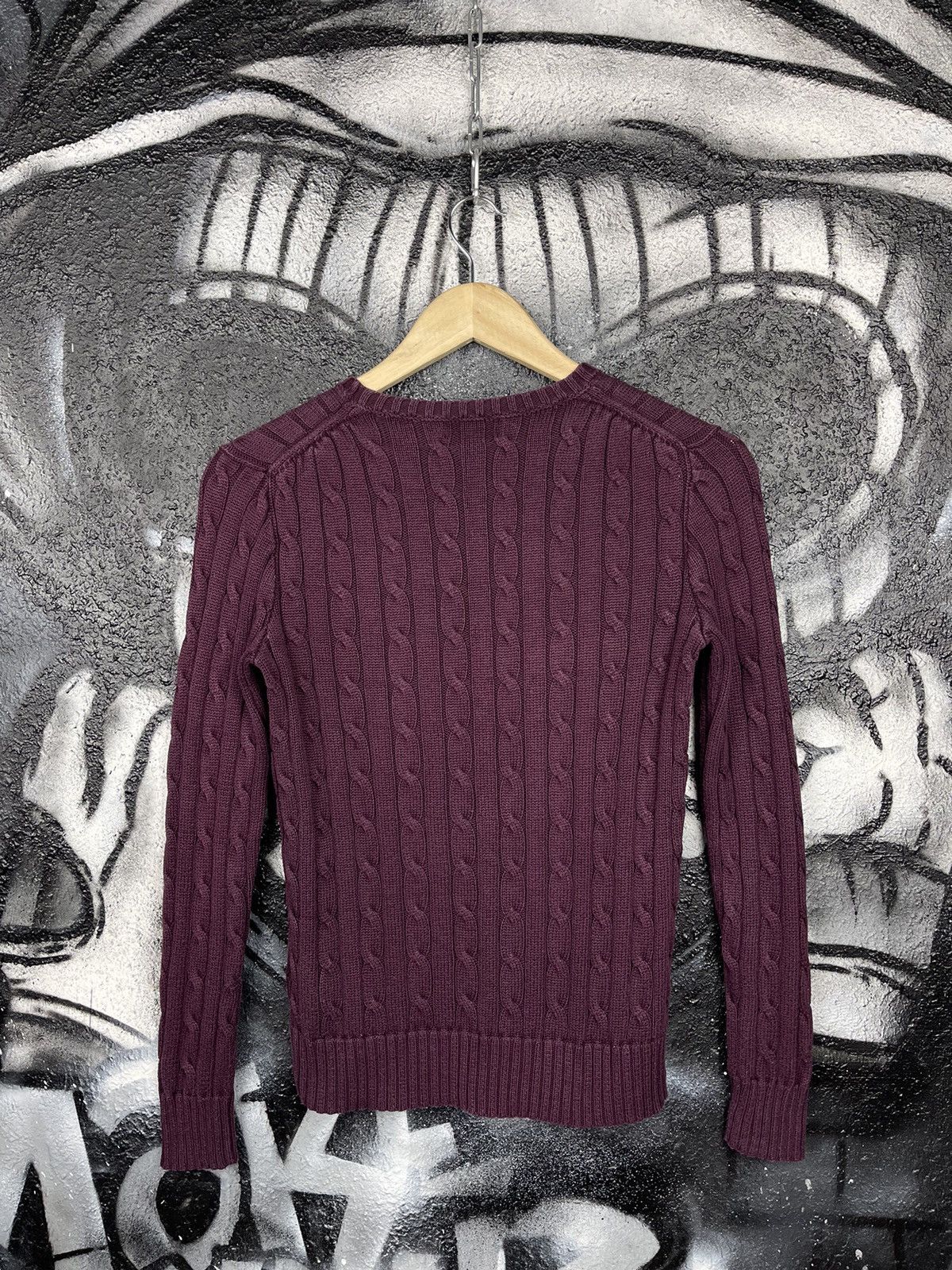 Polo Ralph Lauren Polo Ralph Lauren Cable Knit Burgundy Sweater Size XS Size XS / US 0-2 / IT 36-38 - 7 Thumbnail