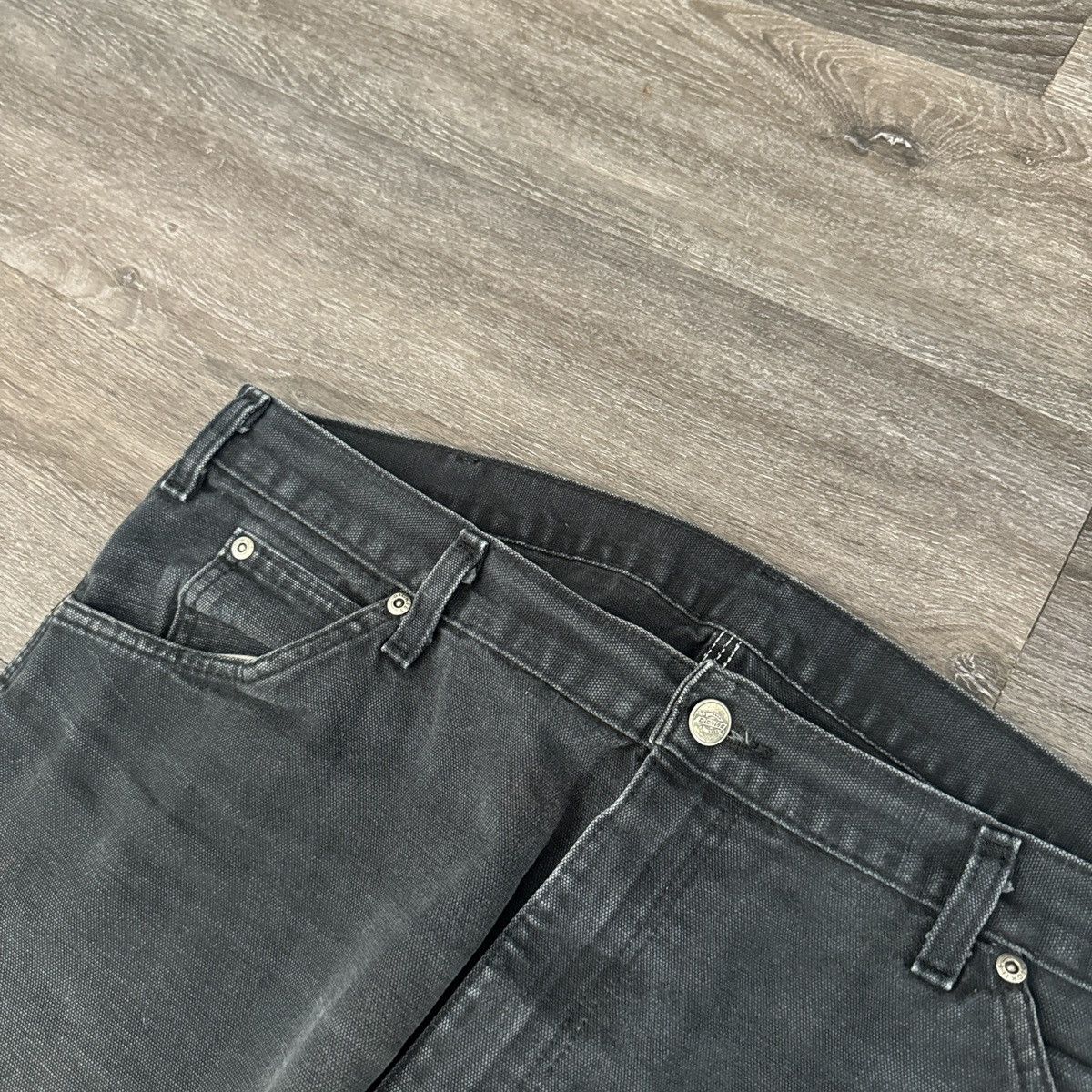 Dickies × StraightFaded × Vintage Crazy vintage Y2K dickies faded black wide leg carpenter Size US 37 - 6 Thumbnail