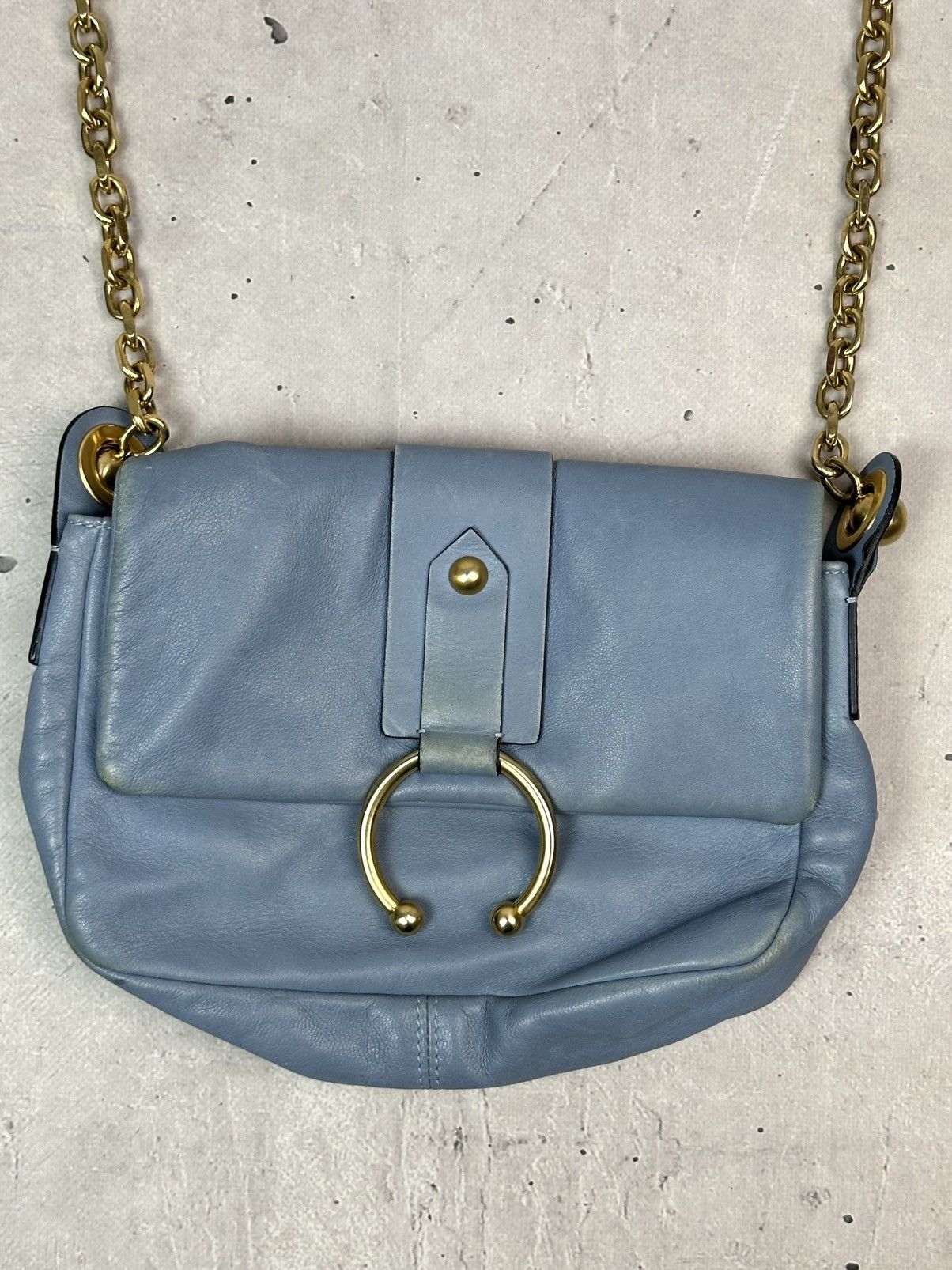 RED Valentino Red Valentino Leather Blue Handle Chain Made in Italy Bag Size ONE SIZE - 2 Thumbnail