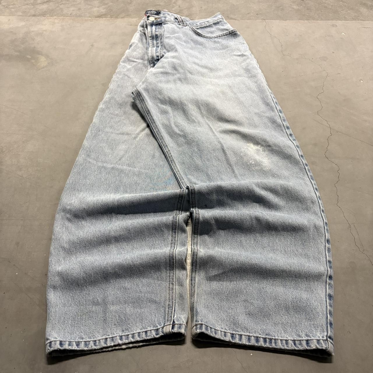 Vintage Crazy Vintage Y2K/2000s Super Baggy Skater Style Streetwear Chaps Light Wash Denim Jeans! Size US 38 / EU 54 - 3 Thumbnail