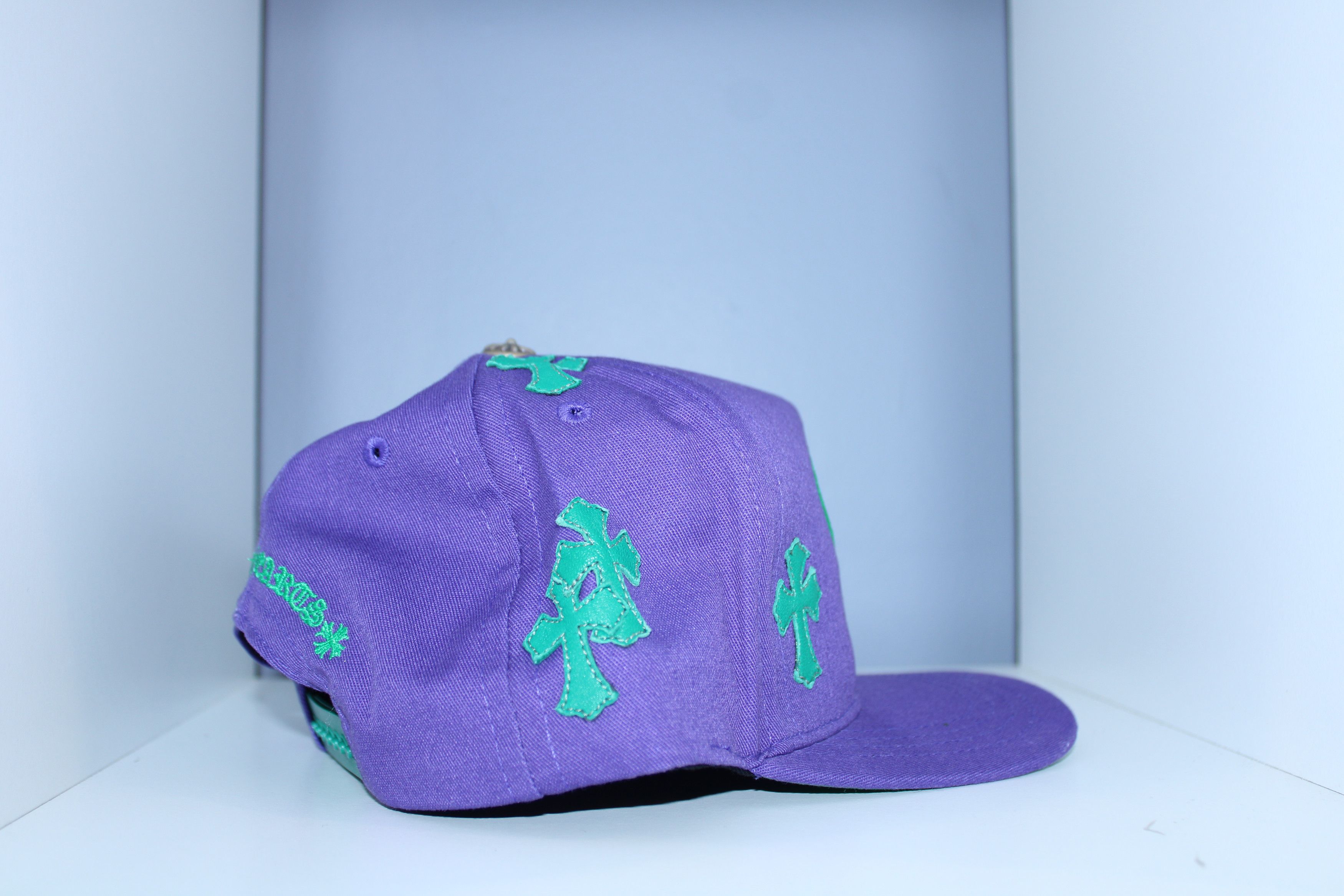 Chrome Hearts Chrome Hearts CH Purple/Green Cross Patch Baseball Hat Size ONE SIZE - 3 Thumbnail