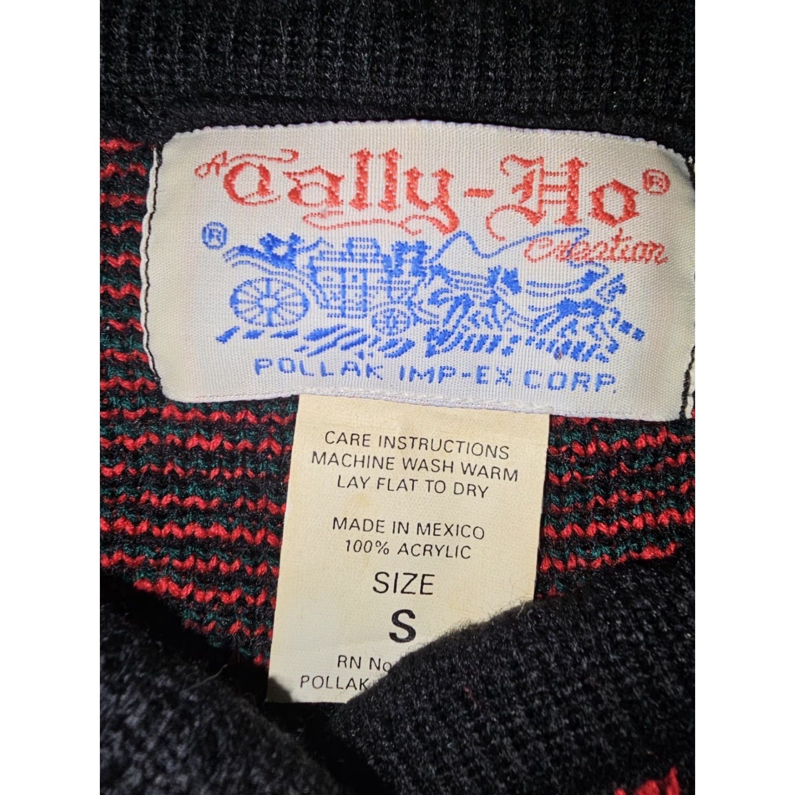 Vintage VINTAGE Tally Ho Sweater Cardigan Button-Up Christmas Holiday Red Women's Size Small Size S / US 4 / IT 40 - 4 Thumbnail