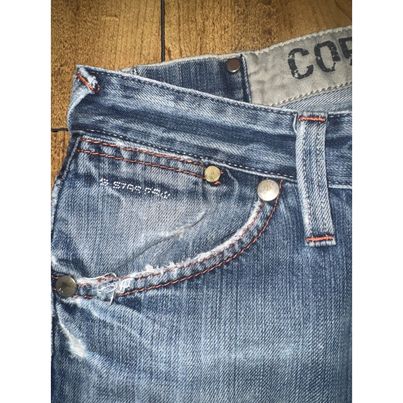 G-Star VINTAGE G-Star RAW Core Classic Denim Jeans Blue 30x29 Distressed Y2K 90s Streetwear Jeans Mens Regular Blue Distressed Denim Straight Classic Size US 30 / EU 46 - 7 Thumbnail