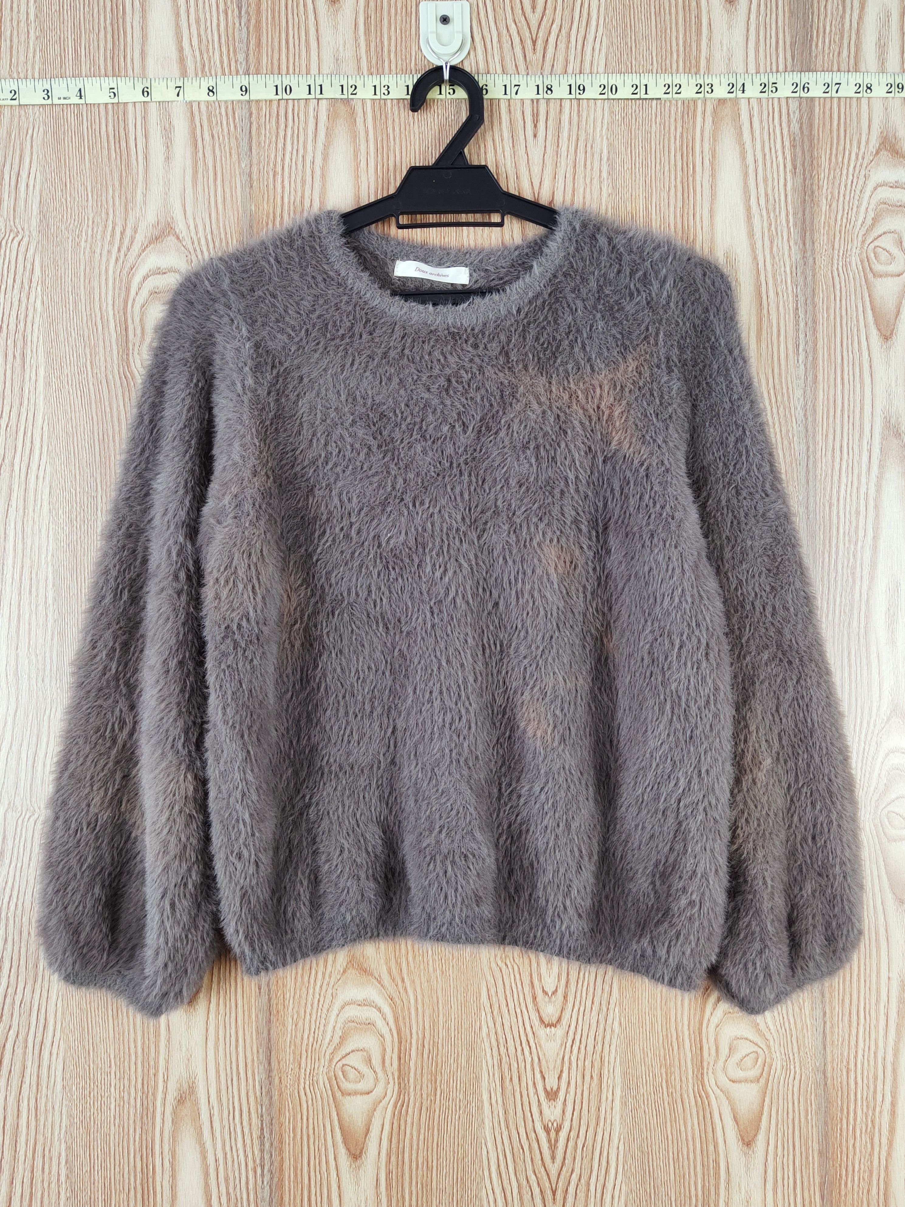 Doux Archives Dark Brown Fur Mohair Knitwear