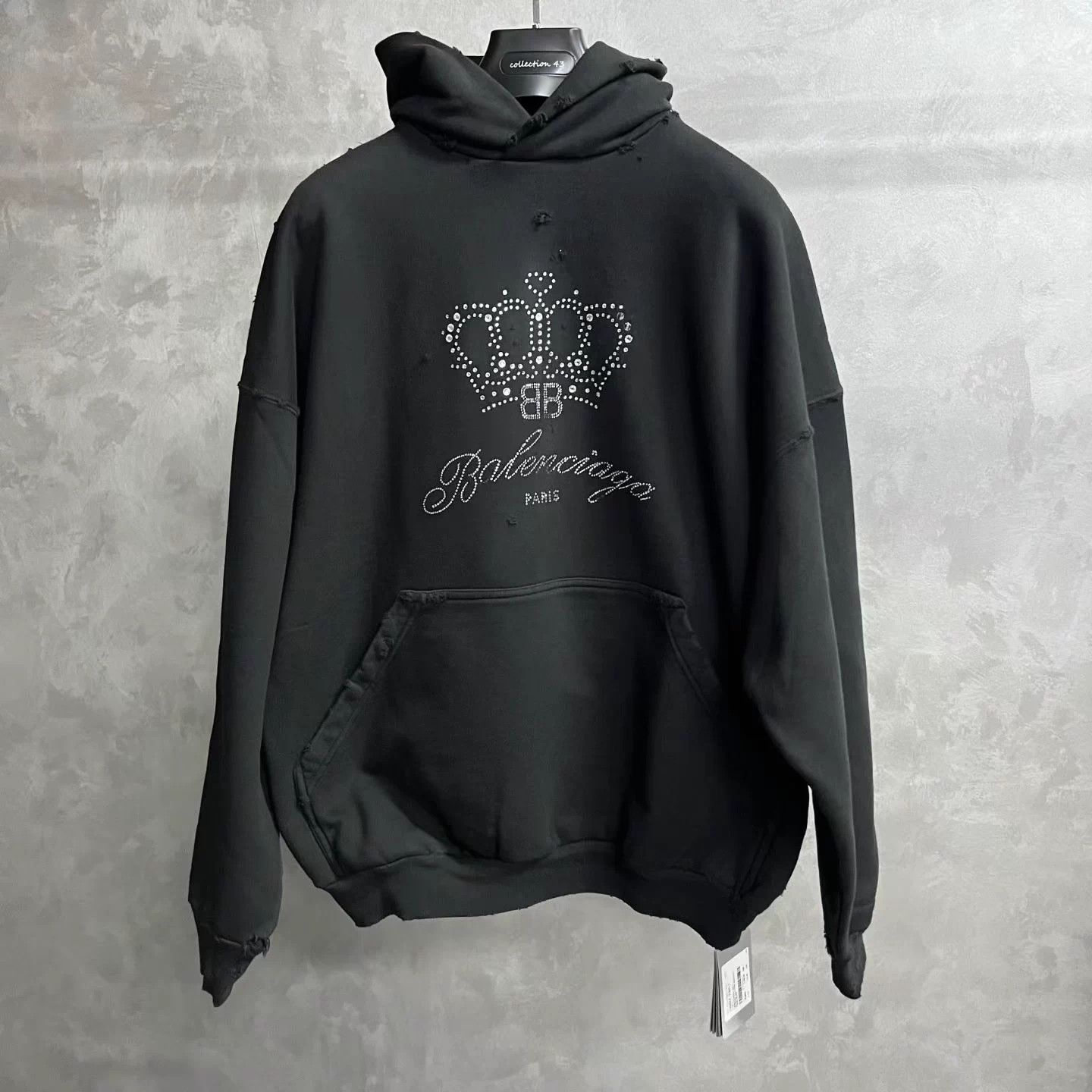 Balenciaga Balenciaga Black Logo Hoodie - Size 1 - New Size US S / EU 44-46 / 1 - 1 Thumbnail
