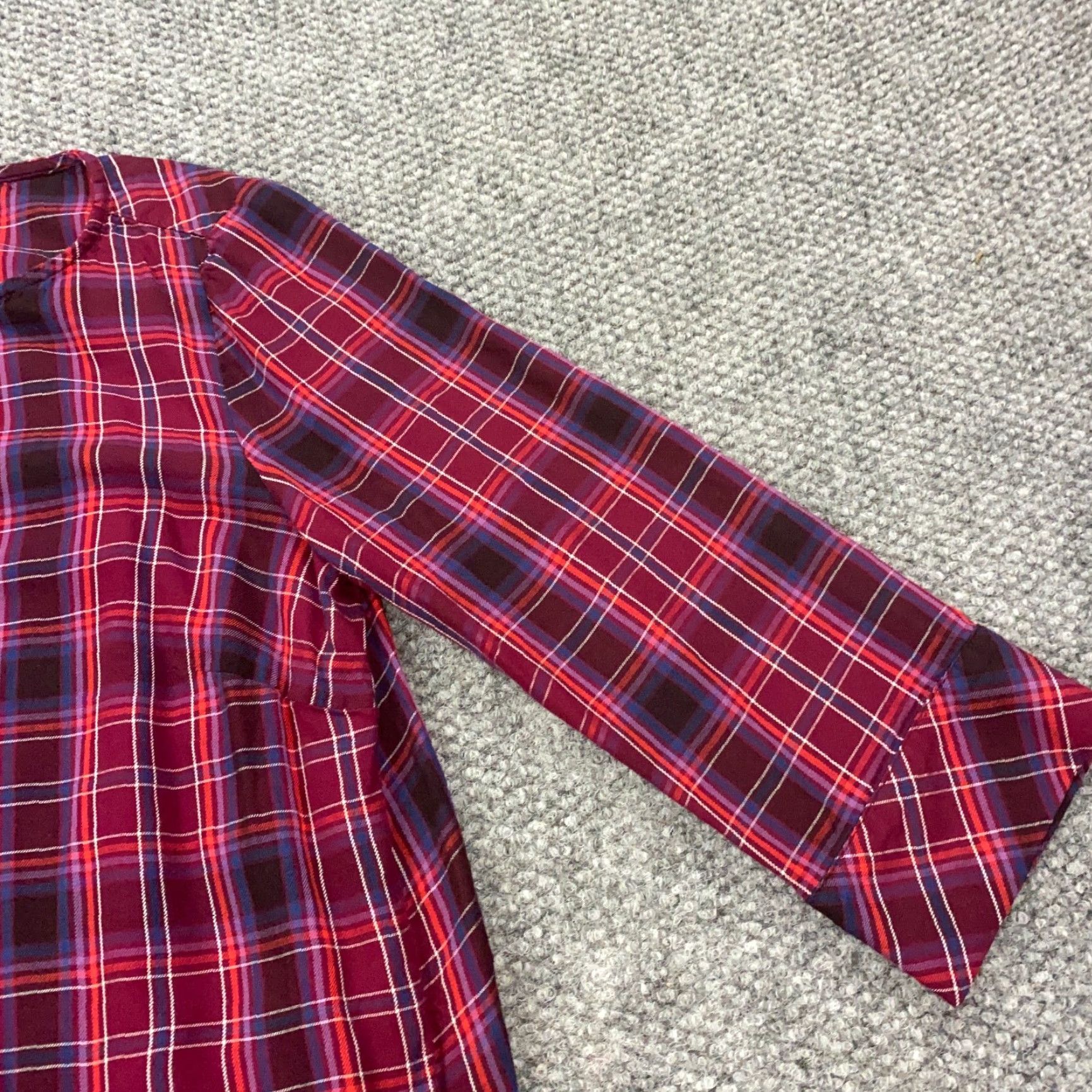 J. Jill J Jill Shirt Women Blouse Tunic 3/4 Sleeve Red Plaid Pocket Rayon S Womens Size S / US 4 / IT 40 - 7 Thumbnail