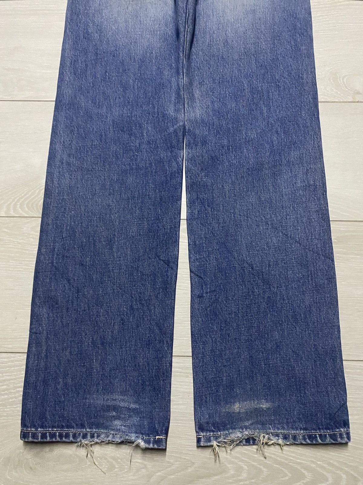 Japanese Brand Vintage Domingo Blue Wash Distressed Jeans Size US 30 / EU 46 - 6 Thumbnail