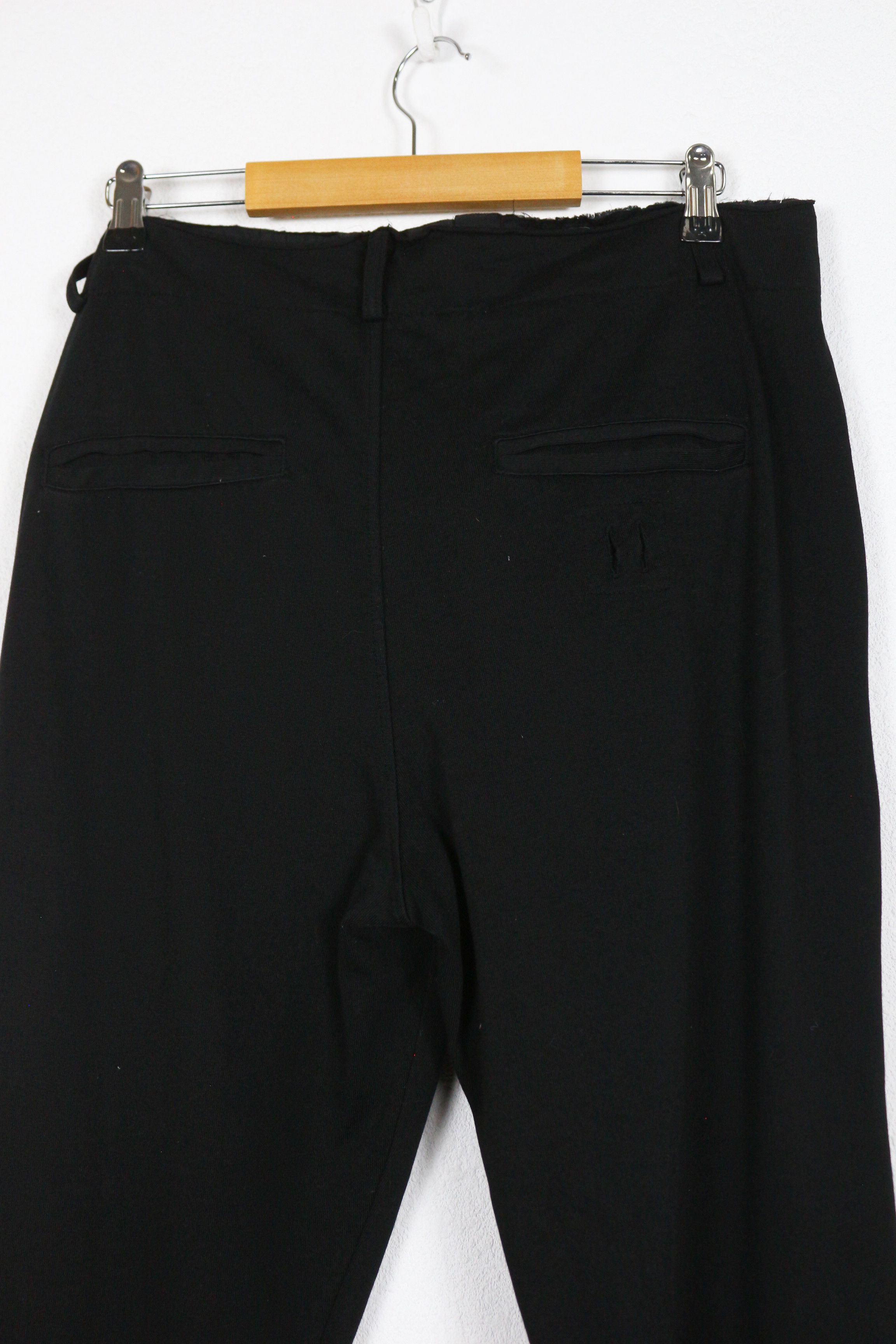 hannes roether Hannes Roether Black Distressed Cut Pants Trousers Archive Size US 34 / EU 50 - 6 Thumbnail