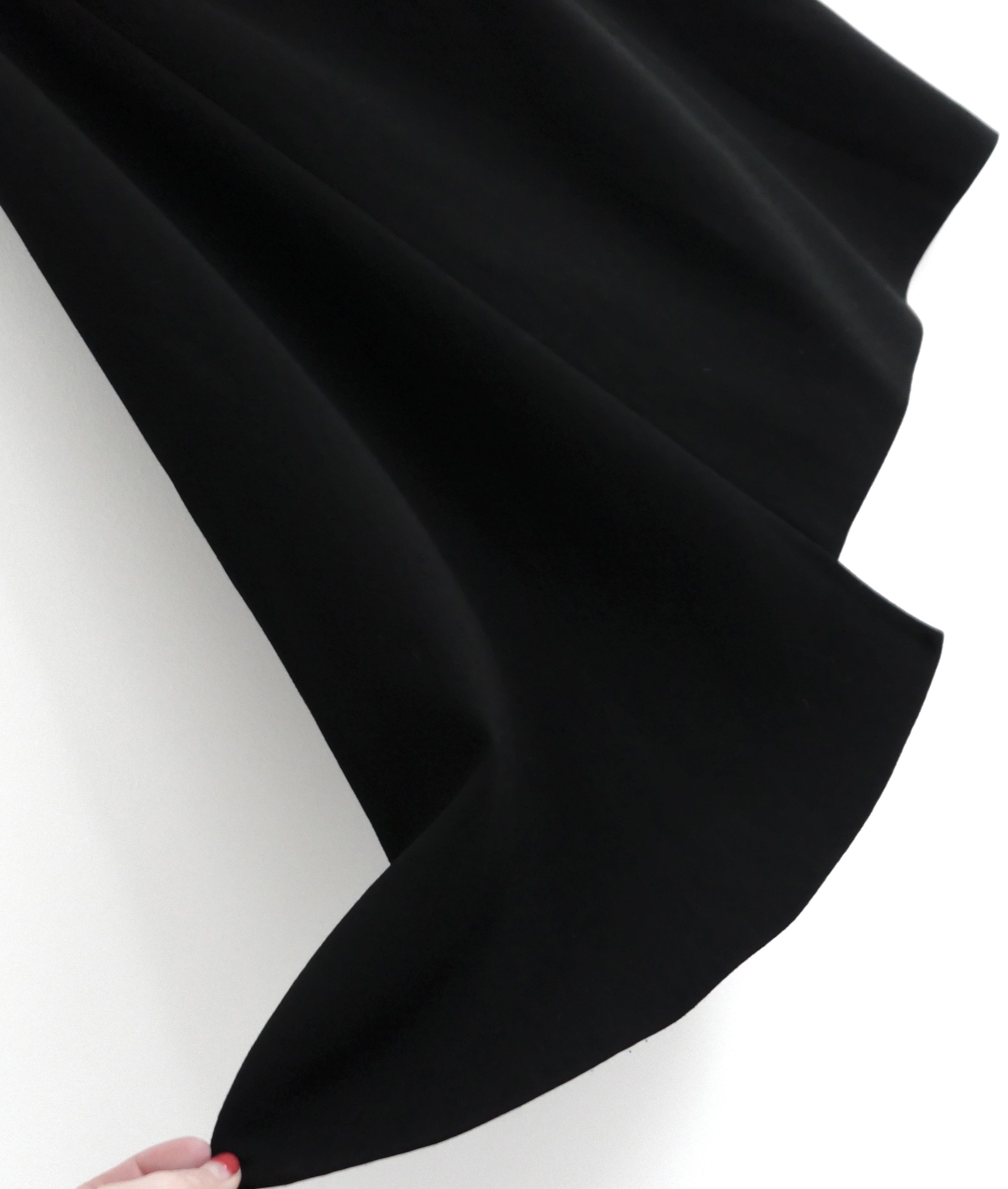 Prada Prada Fall 2013 Black Crepe Asymmetric Skirt Size 32" / US 10 / IT 46 - 2 Thumbnail