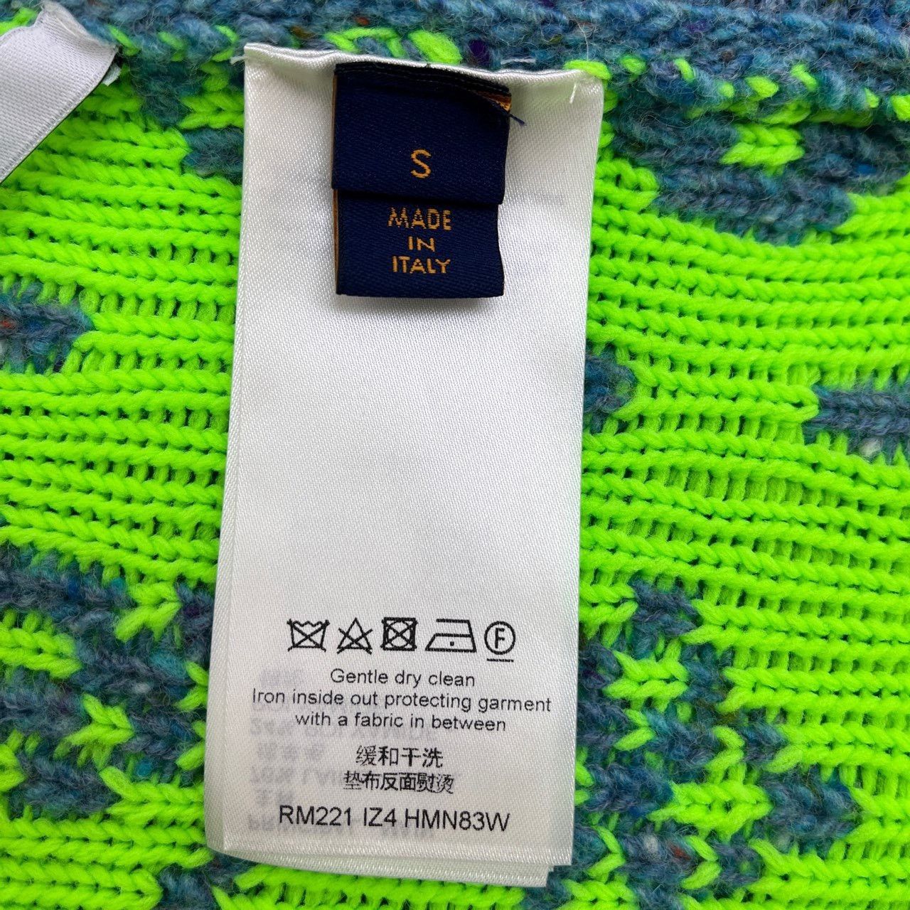 Louis Vuitton Louis Vuitton Long-sleeved cardigan in grey-green full logo Size US S / EU 44-46 / 1 - 6 Thumbnail