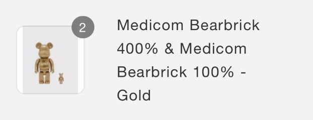 Medicom Toy × October's Very Own Ovo x Bearbrick 400% Size ONE SIZE - 2 Thumbnail