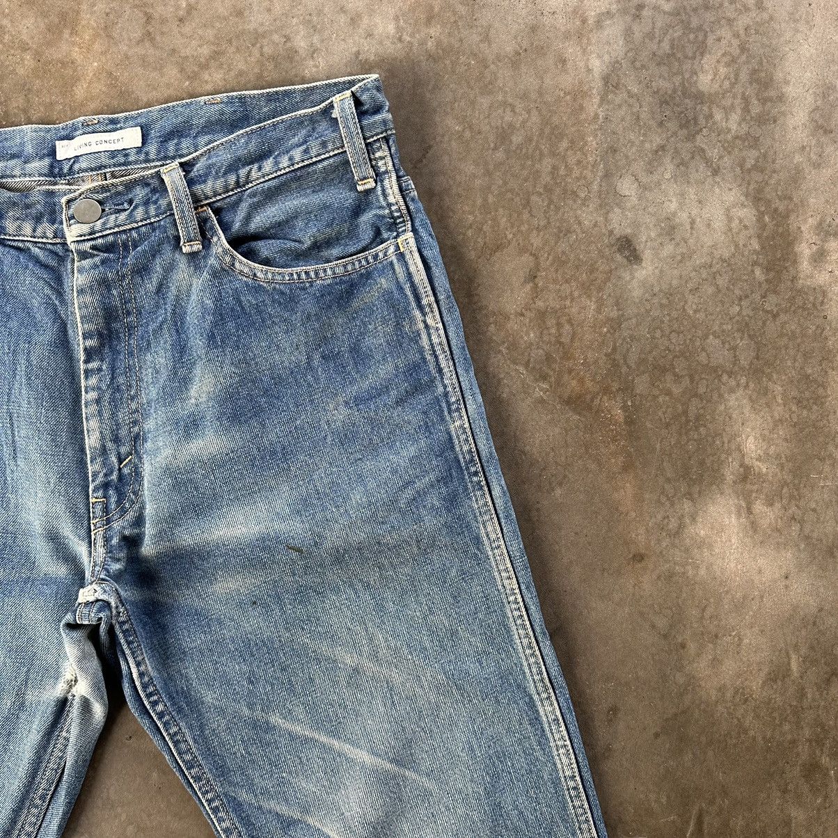 Japanese Brand Vintage Living Concept Japanese Talon Faded Jean Distressed Size US 31 - 5 Thumbnail