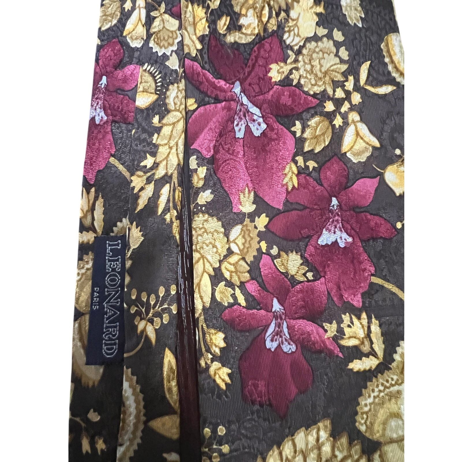 Leonard Paris Vintage Leonard Paris Silk Tie | Men's Designer Tie Size ONE SIZE - 2 Thumbnail