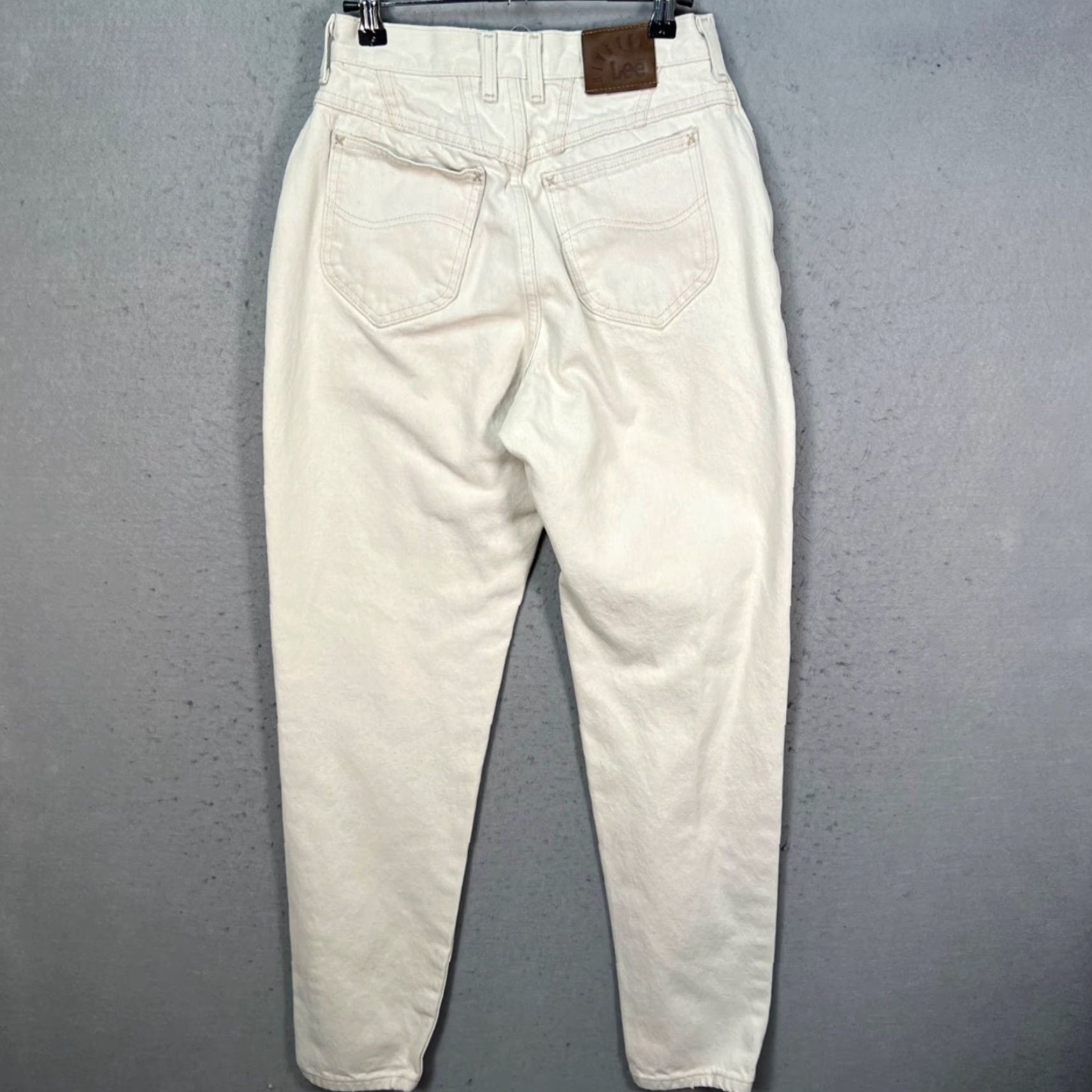 Lee Lee Womens Jeans 24 White Denim Straight 5-Pocket High Rise Vintage No (Adults) Size 42" / US 20 - 2 Thumbnail